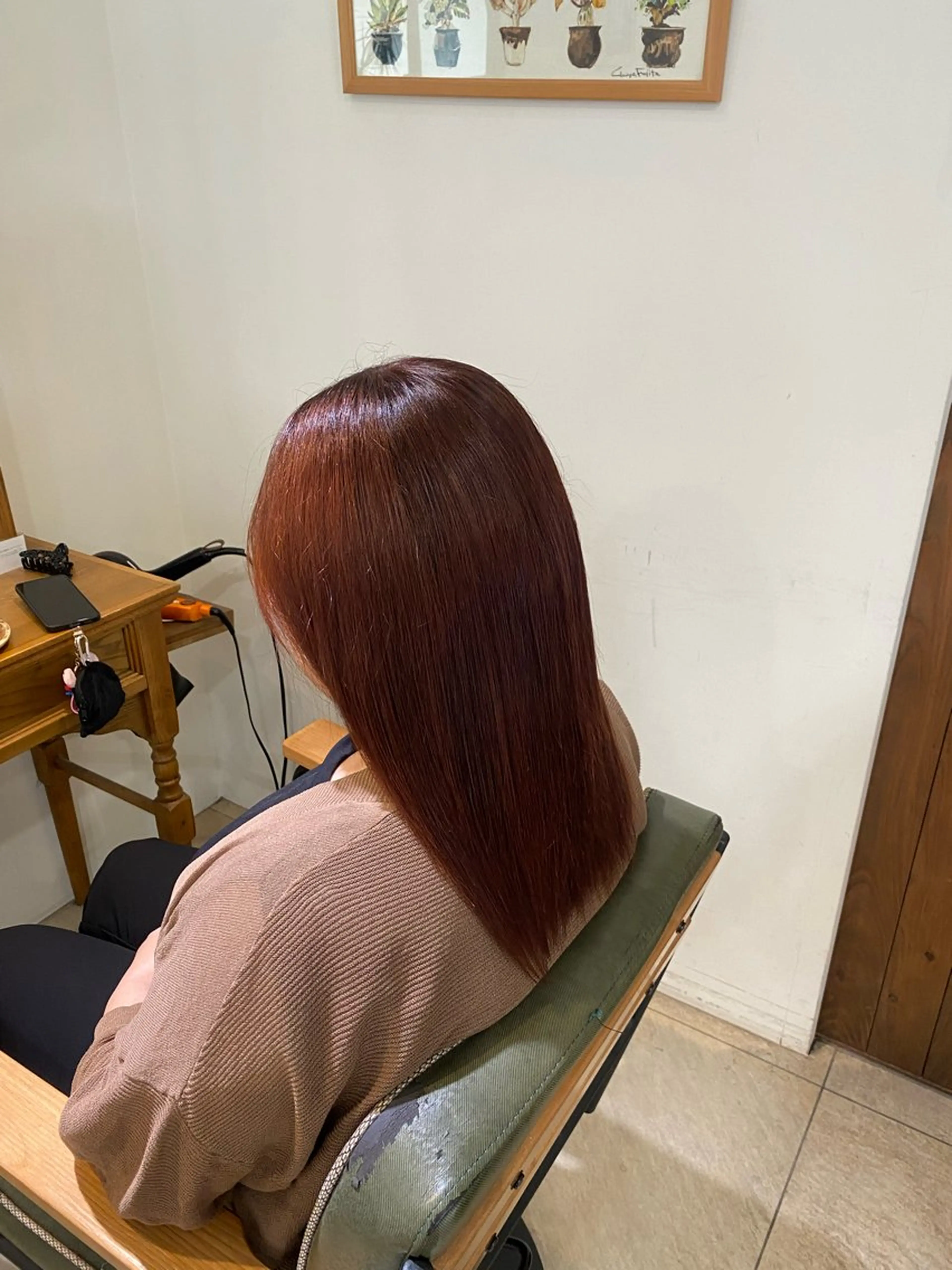 ロング ヘアカラー LiC えりのヘアスタイル