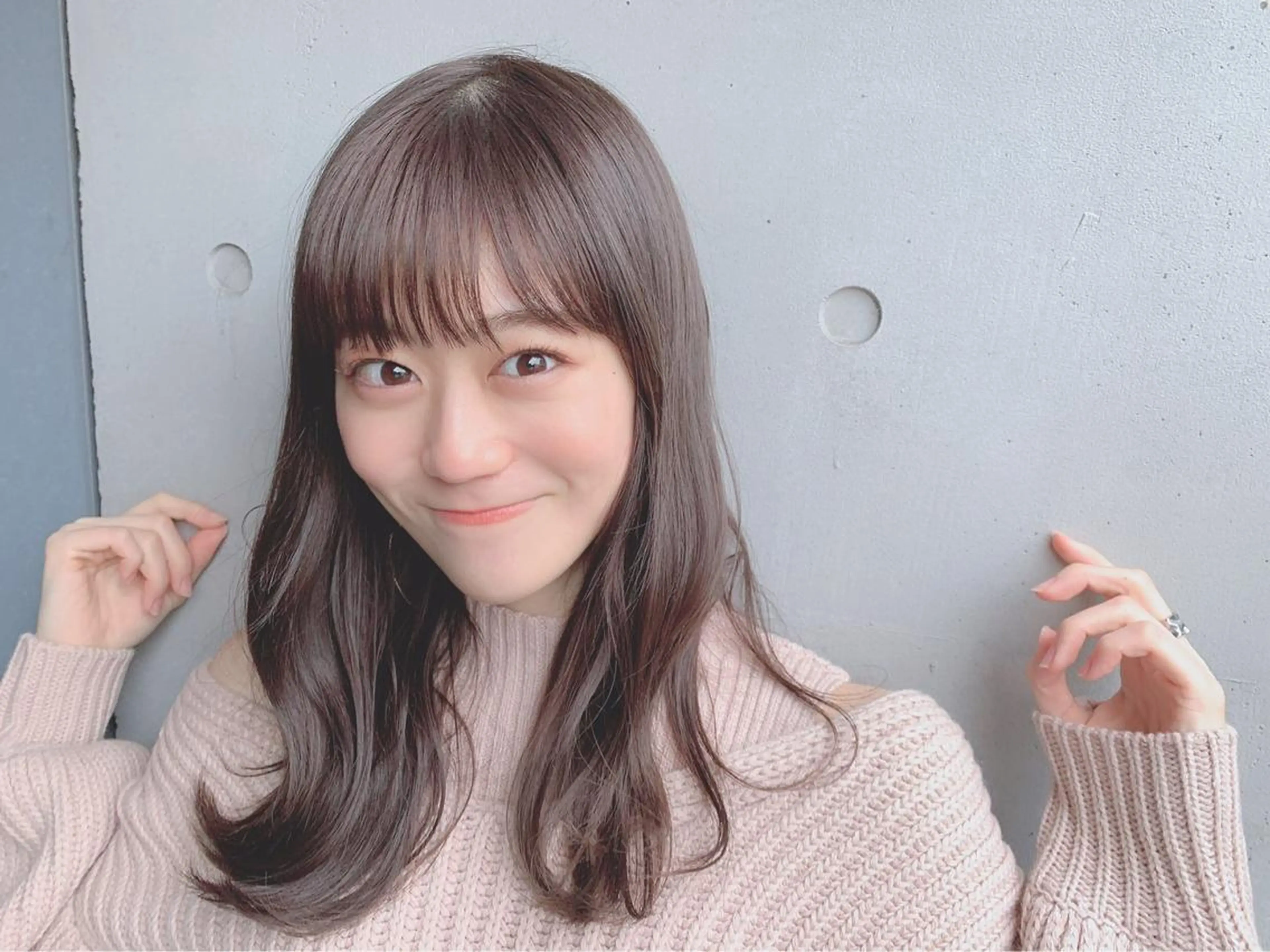 セミロング カラー パーマ ヘアアレンジ 【公式】amble luxe池袋東口🩷のヘアスタイル