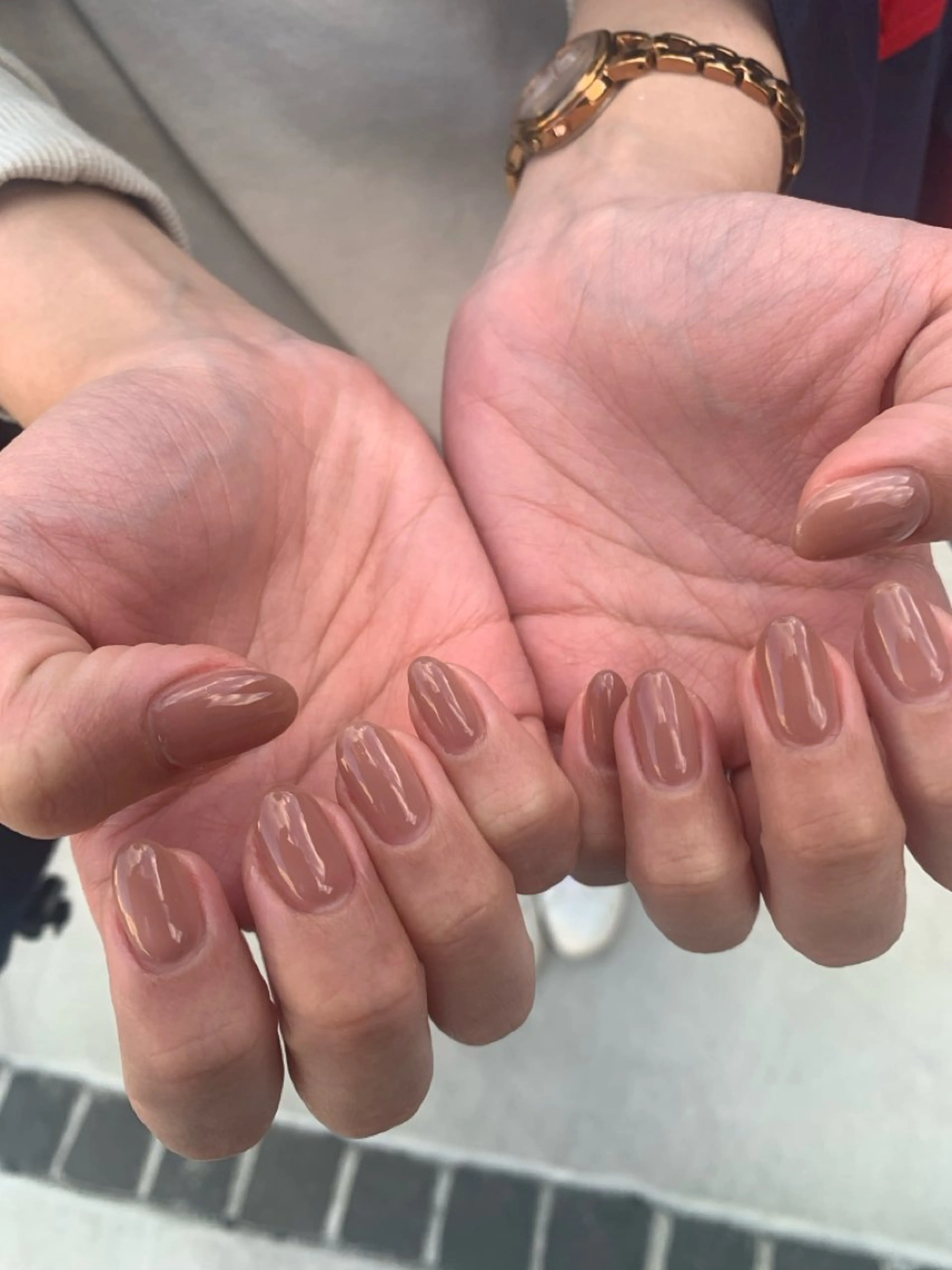 ネイル 持ち込み ワンカラーネイル スカルプネイル ショートネイル ハンドネイル happiness nailのネイルデザイン