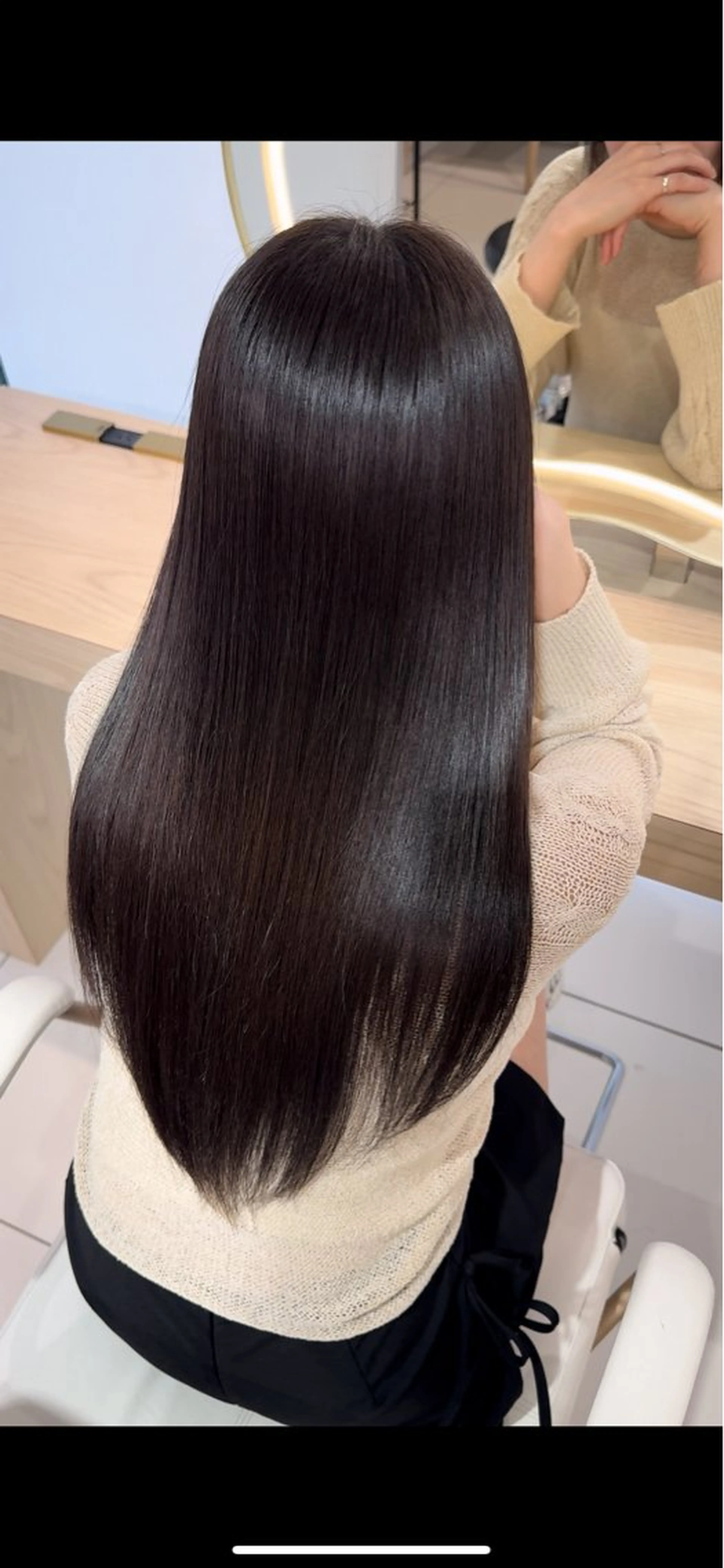 ロング トリートメント 顔まわりカット/ カラー/西野和裕のヘアスタイル