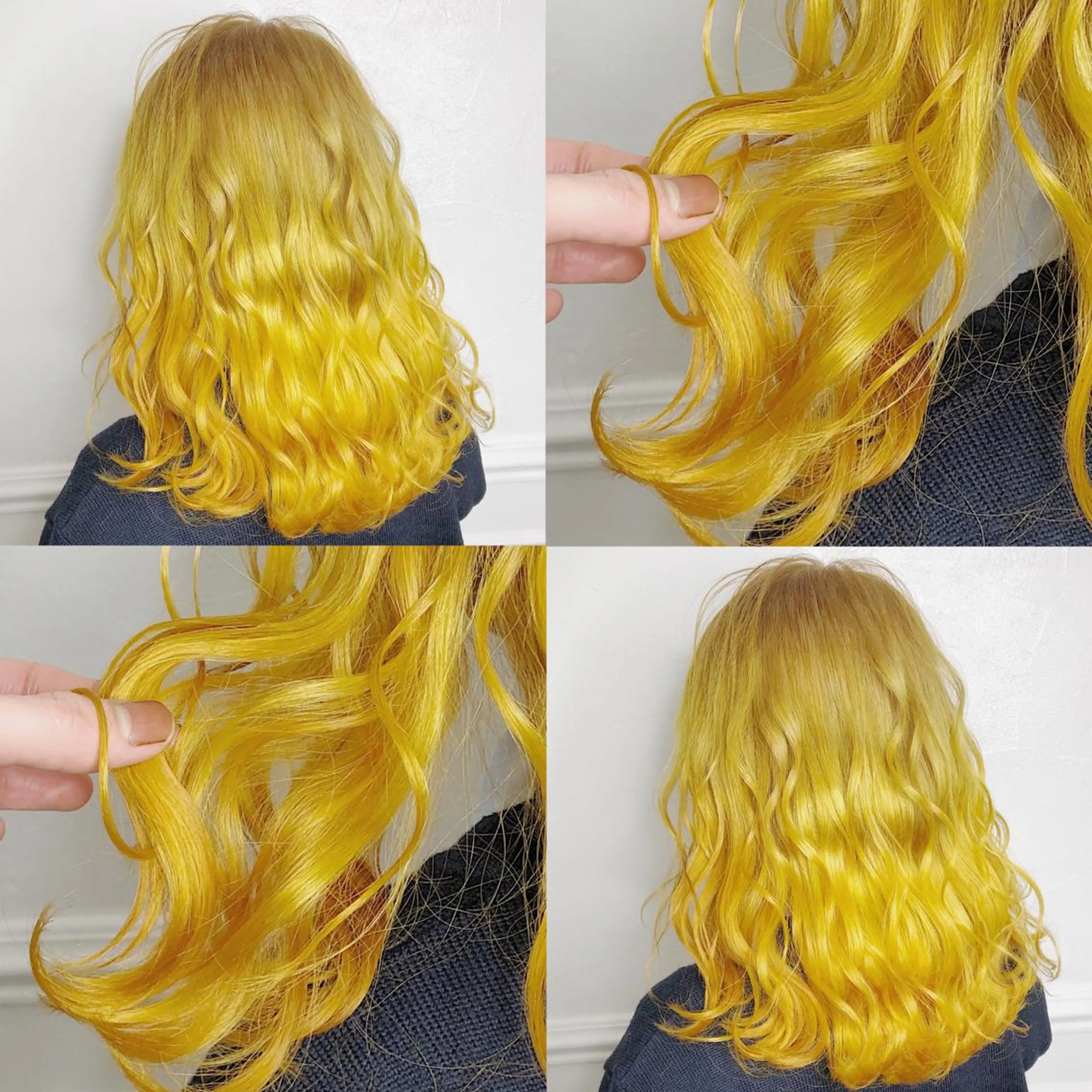 ロング カラー ヘアアレンジ メンズ キッズ グラデーションカラー イエローカラー カット ヘアカラー トリートメント 💟Chloe原宿店 🩶ハイトーンのヘアスタイル