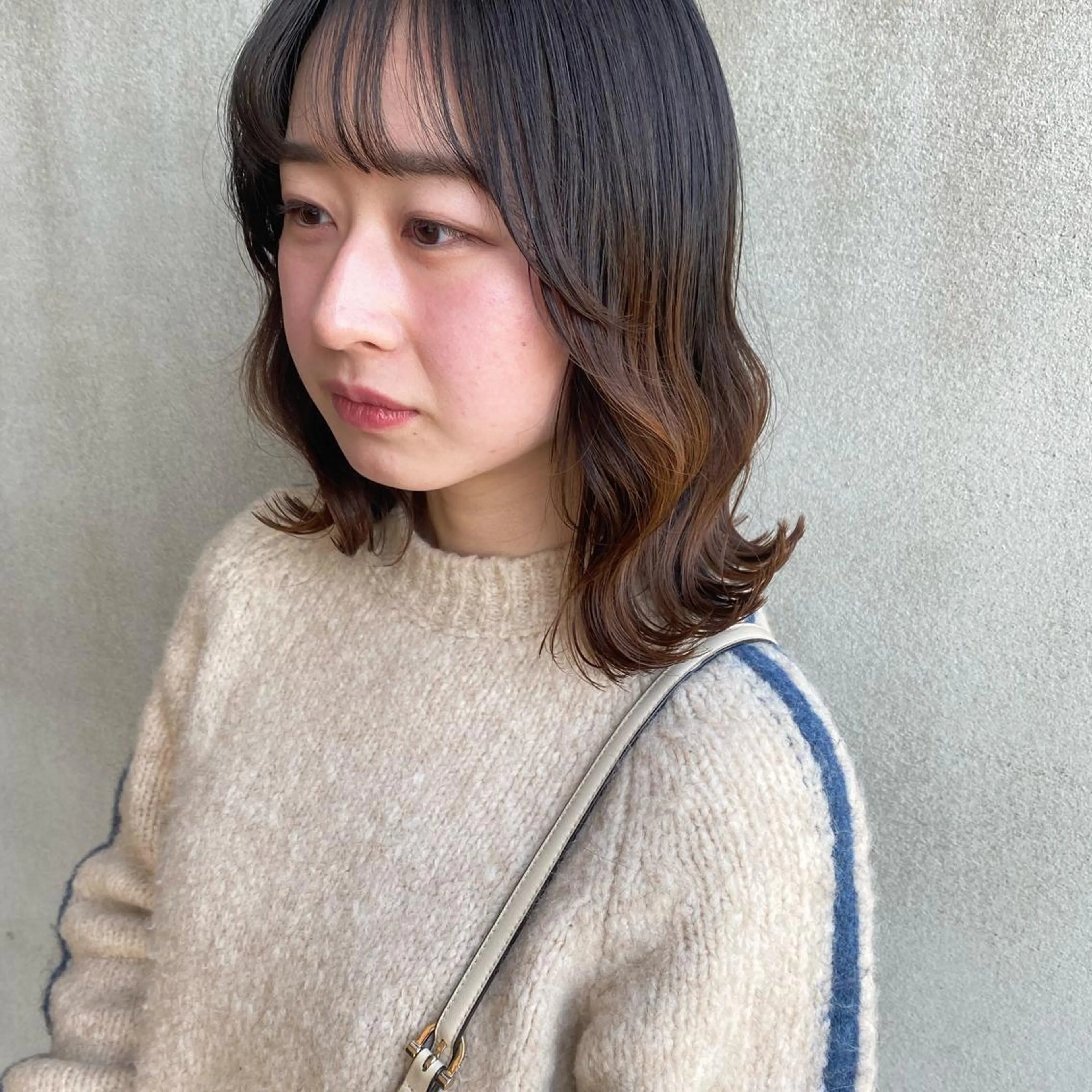 ミディアム en⁺　trust所属・レノ/en trust/金沢市のヘアスタイル