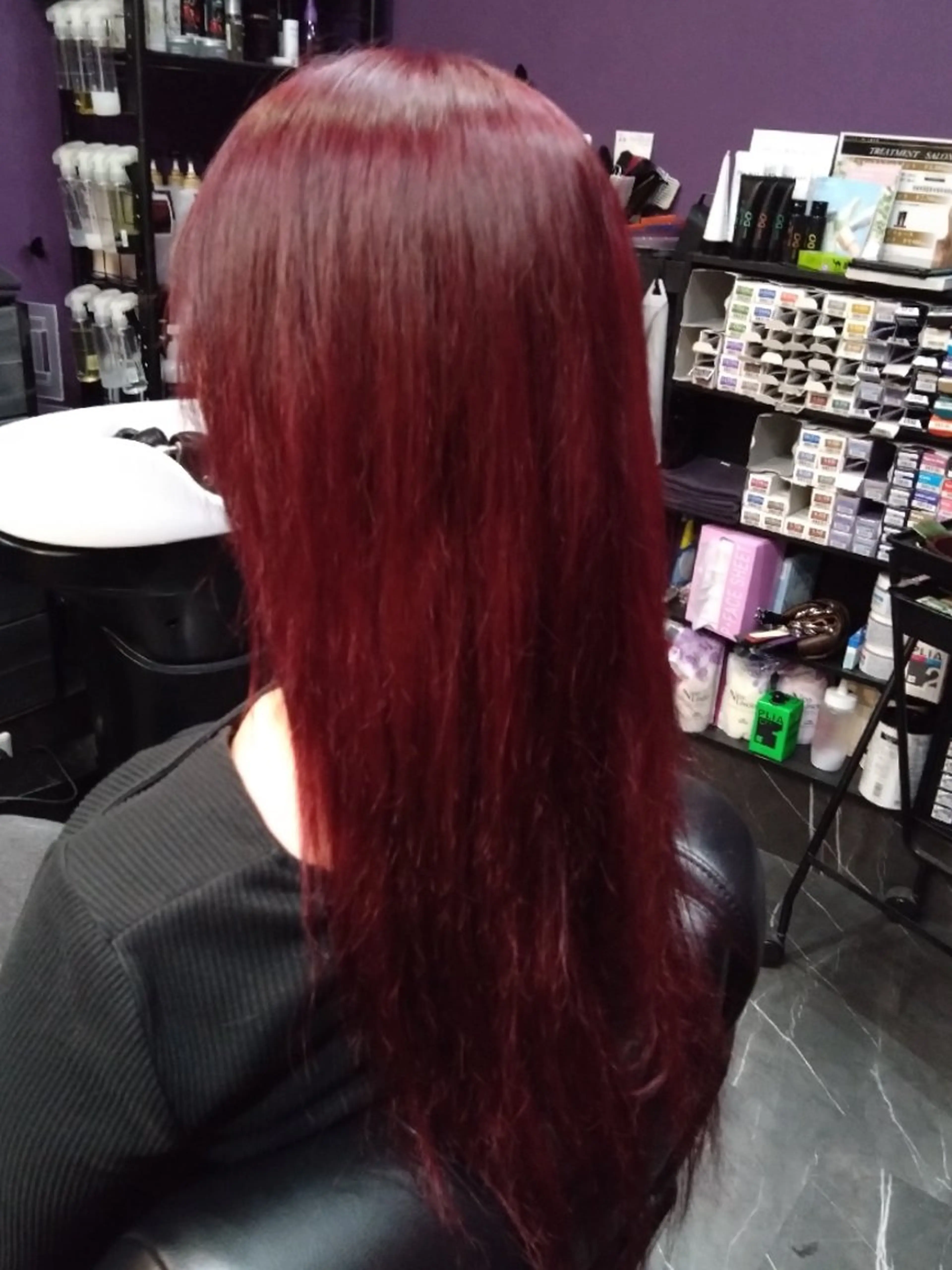 ロング ヘアカラー トリートメント 渡辺 康行のヘアスタイル