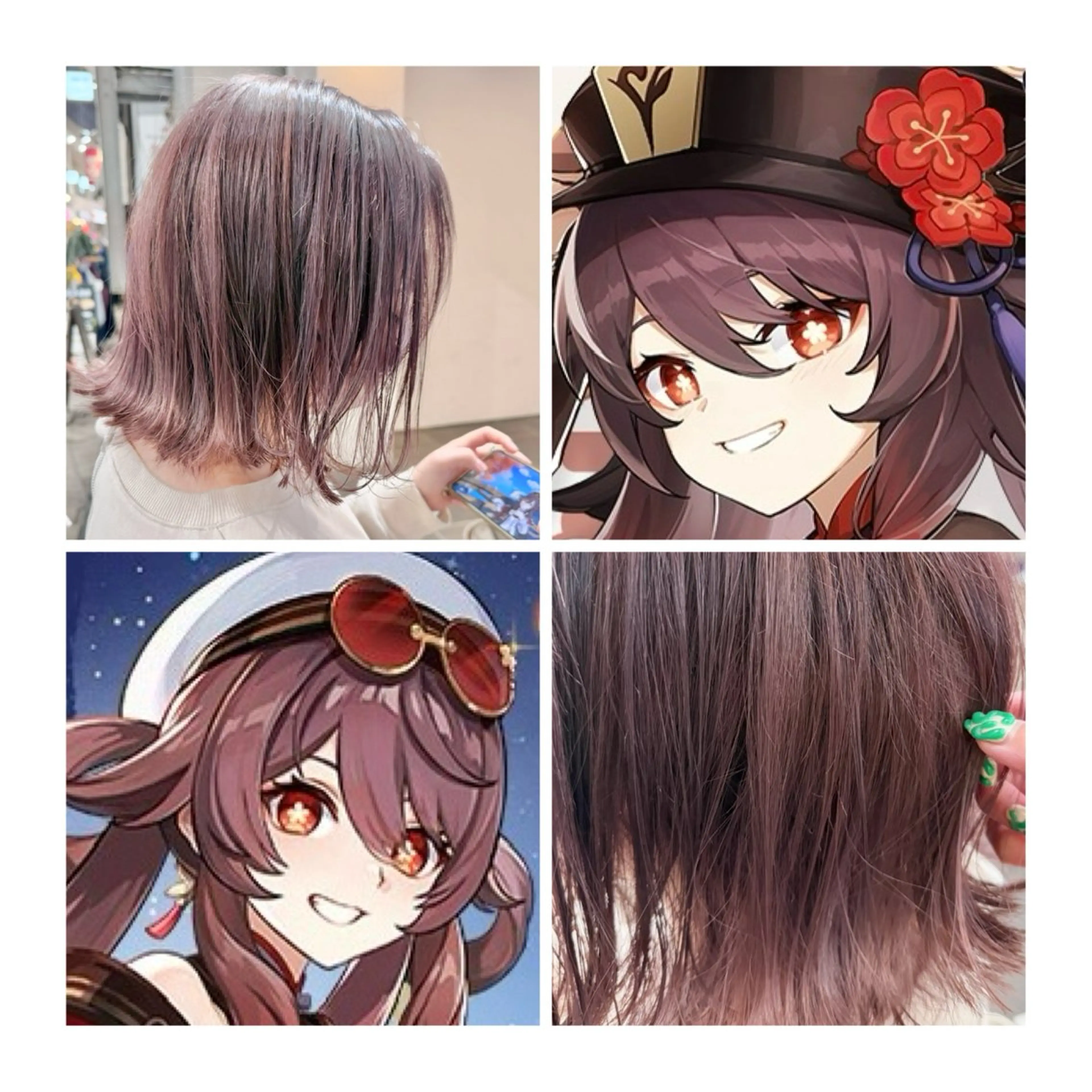 ミディアム カラー ブラウンカラー パープルカラー パープルブラウン ヘアカラー GARU-ガル-所属・TSUNO🦖 派手髪/オタク美容師のヘアスタイル