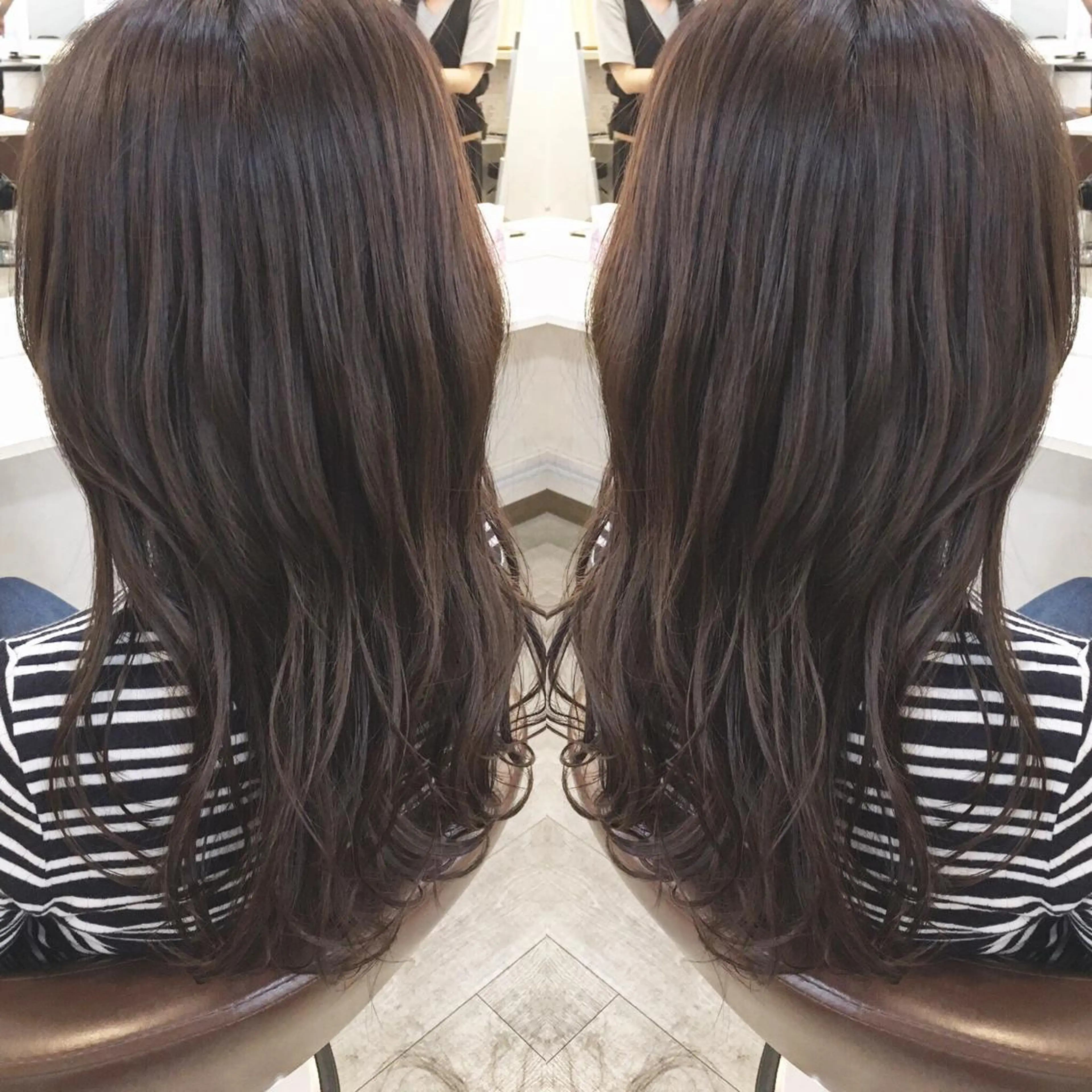 セミロング カラー yoshi (菅沼義晴)のヘアスタイル