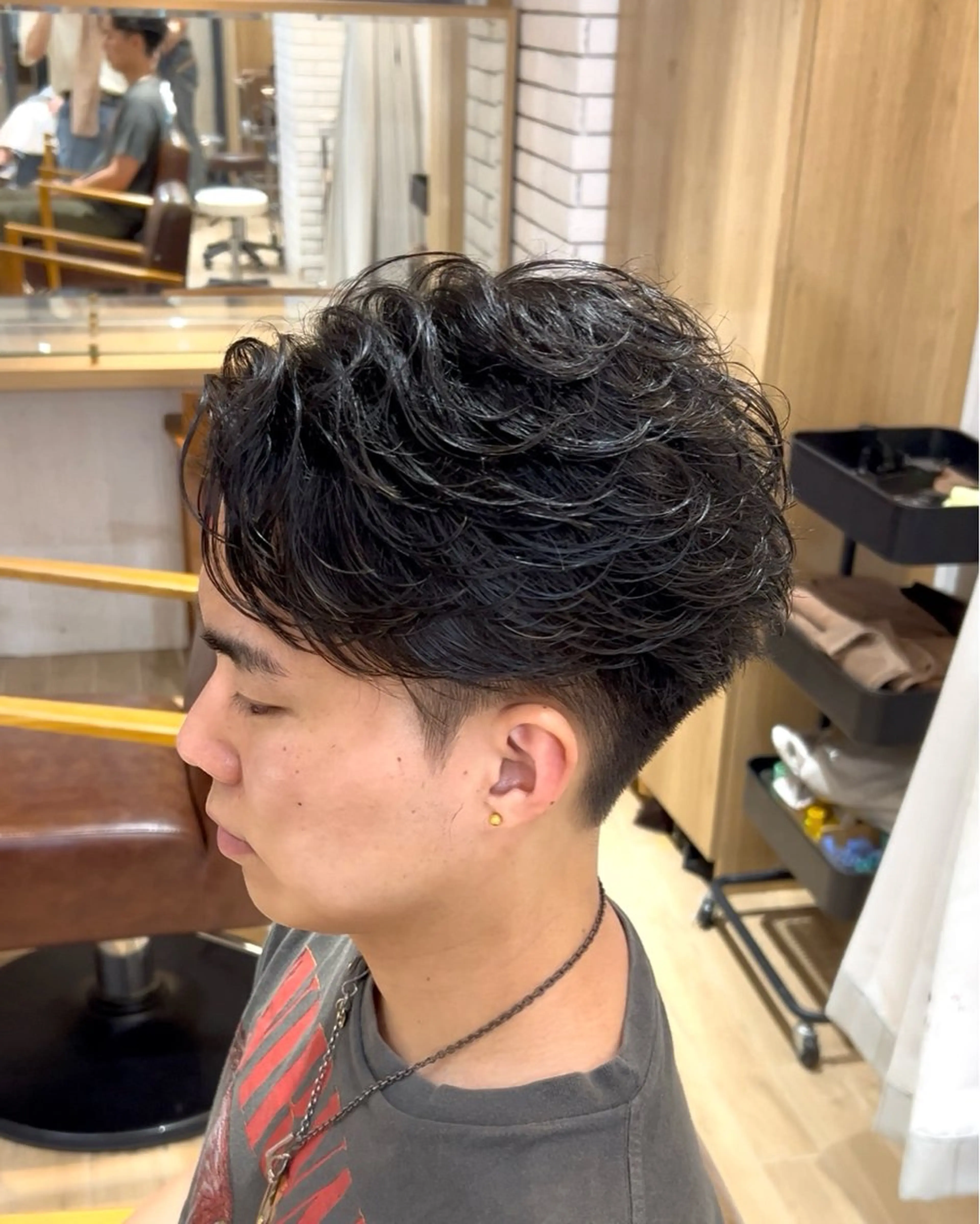 パーマ メンズ フェザーパーマ メンズパーマ カット パーマ メンズ/パーマ/ 目黒/オノザトのヘアスタイル