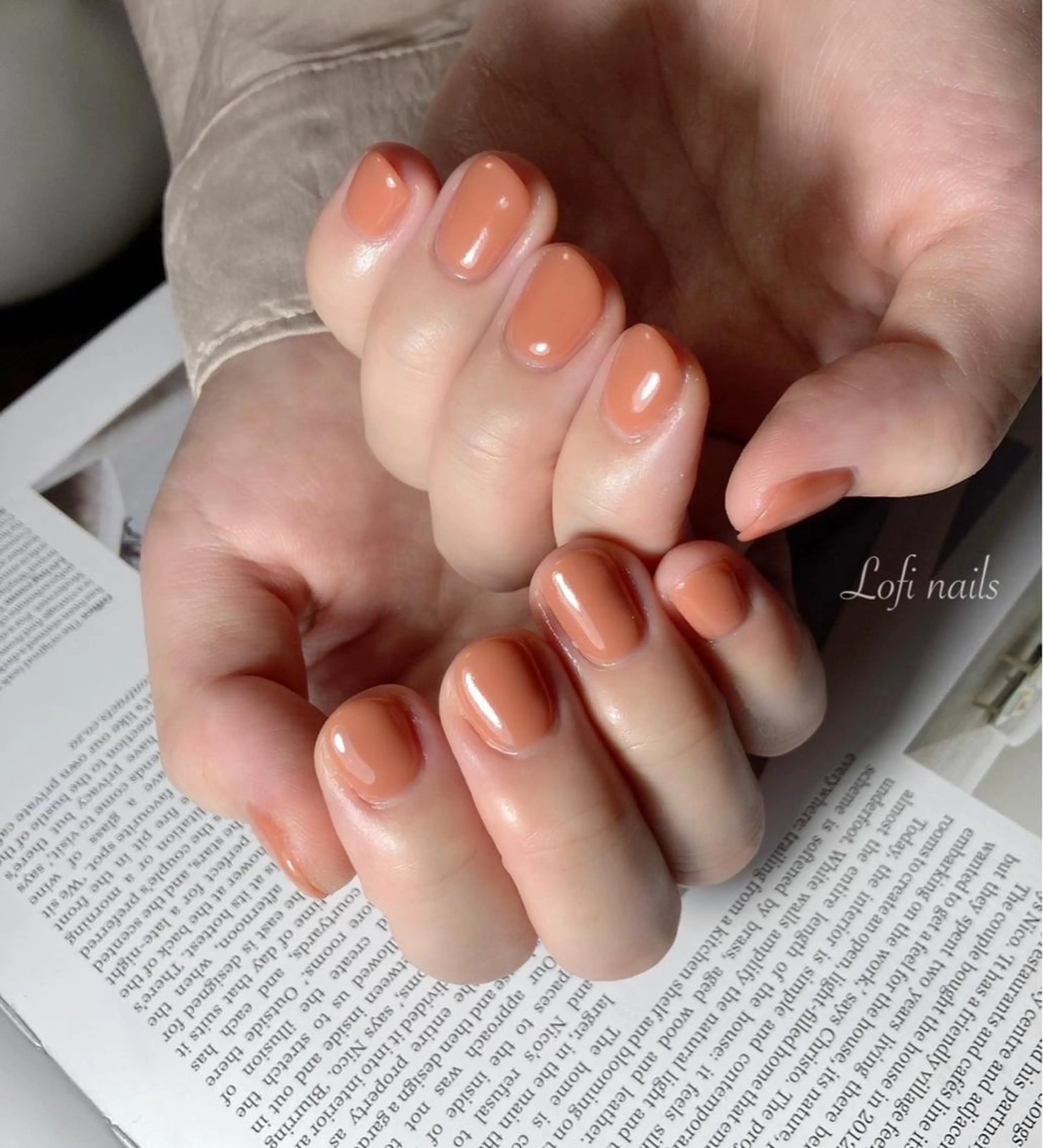 ショート ネイル ワンカラーネイル Lofi nails ゆきこのネイルデザイン