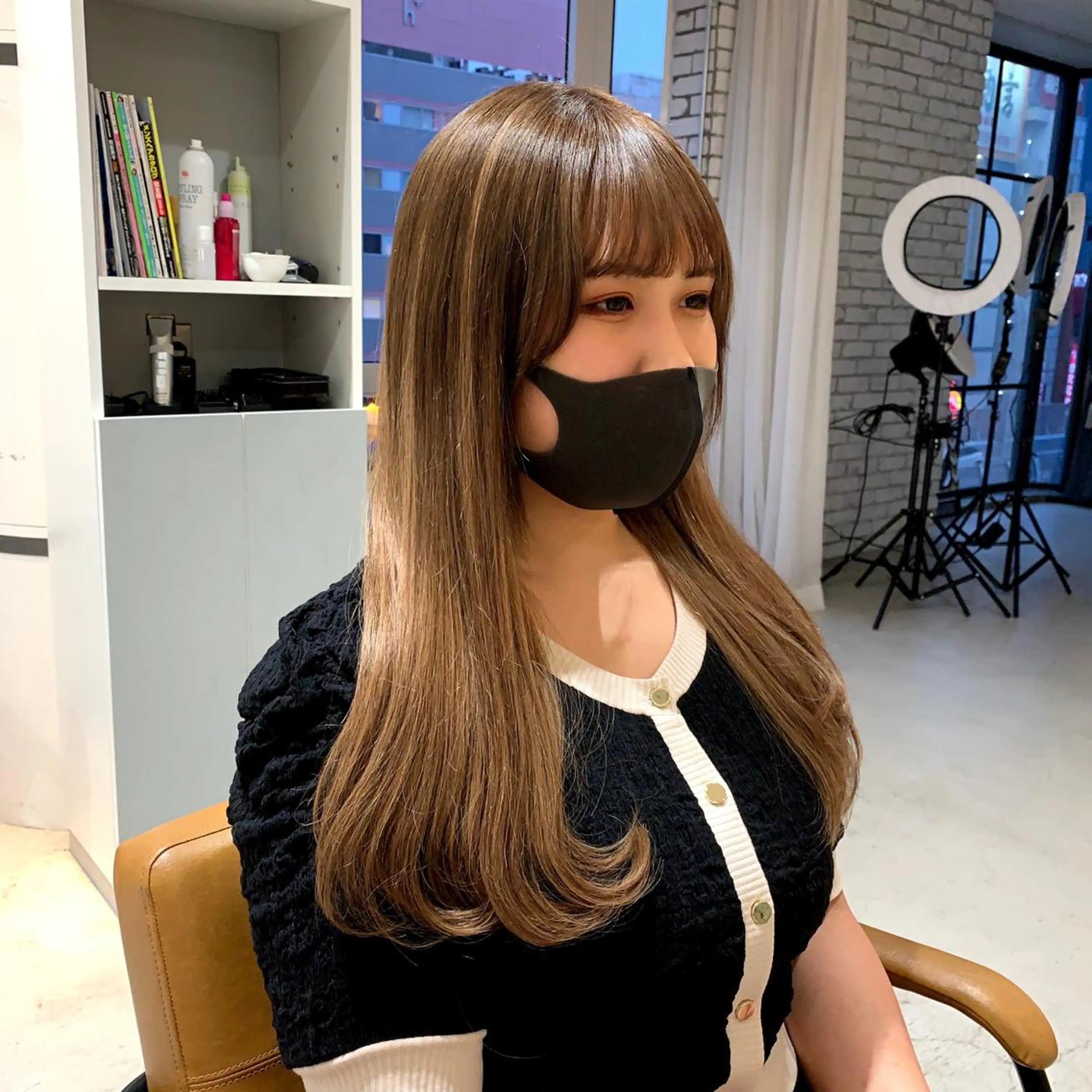 ロング エクステ レイヤーカット 大阪韓国ヘア 🦋RINKAのヘアスタイル