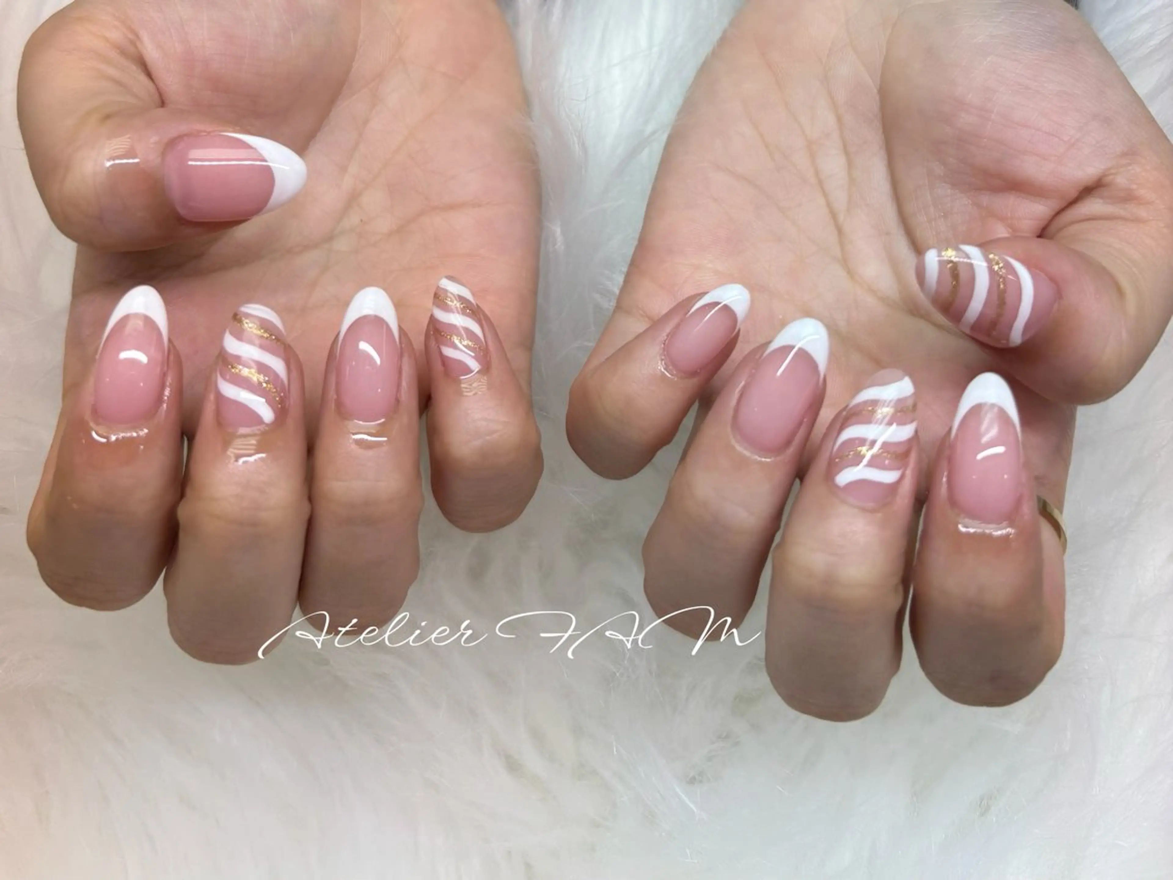 ミディアム ハンドネイル nail&eyelashsalon atelier fam上本町店所属・アトリエ FAMのネイルデザイン