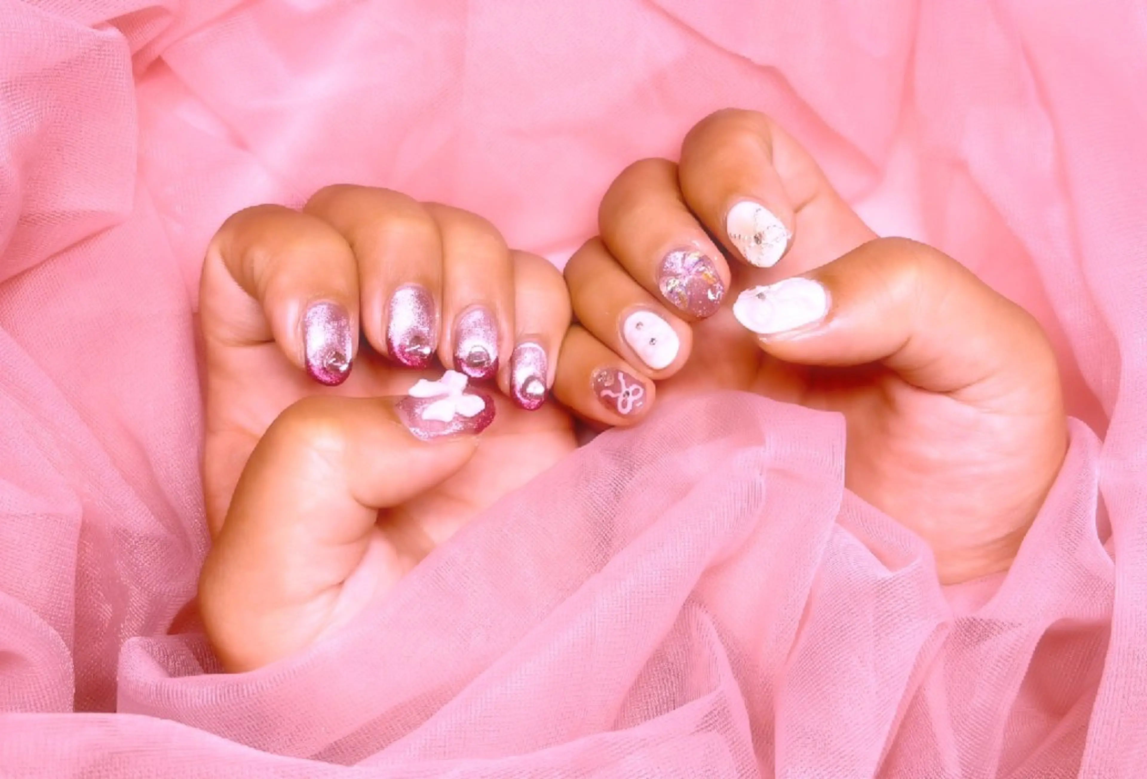 ネイル リボン ハンドネイル Nail Salon macherieのネイルデザイン