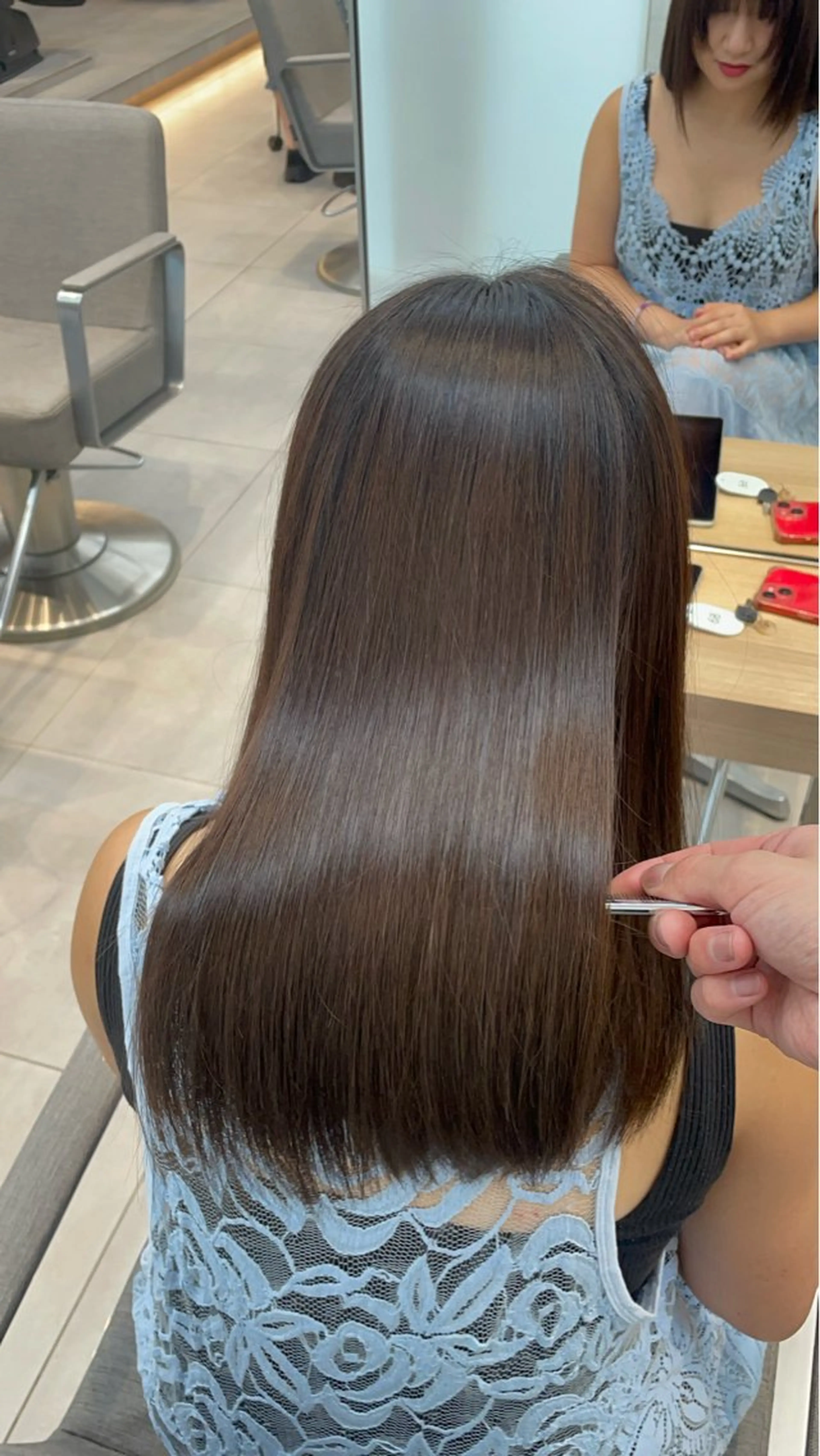 ロング カット 縮毛矯正 トリートメント ヘッドスパ ✨髪質改善✨美髪 矯正🫧小泉のヘアスタイル