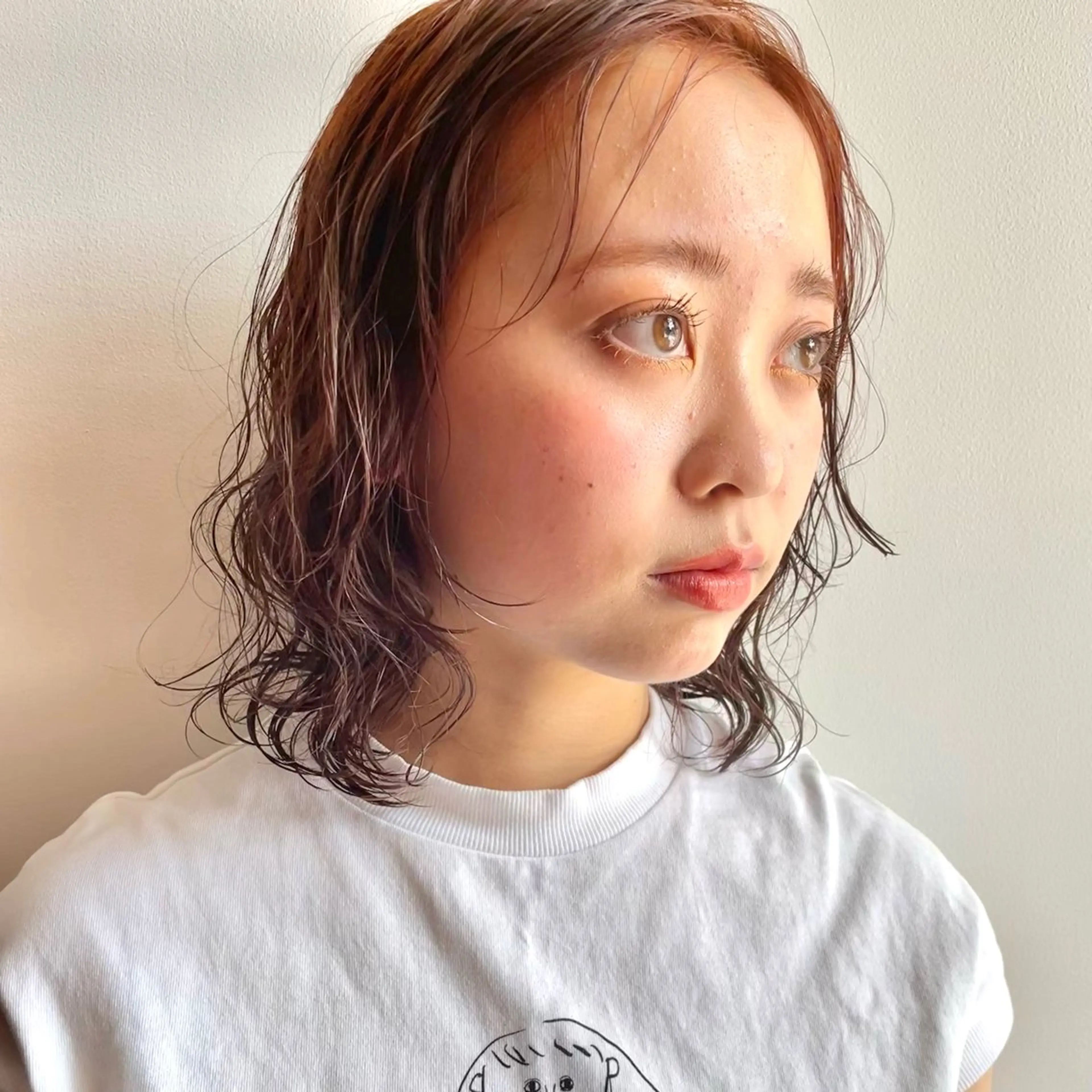 ミディアム カラー パーマ 🌼似合わせカット 🌼おぎの みき🌼のヘアスタイル