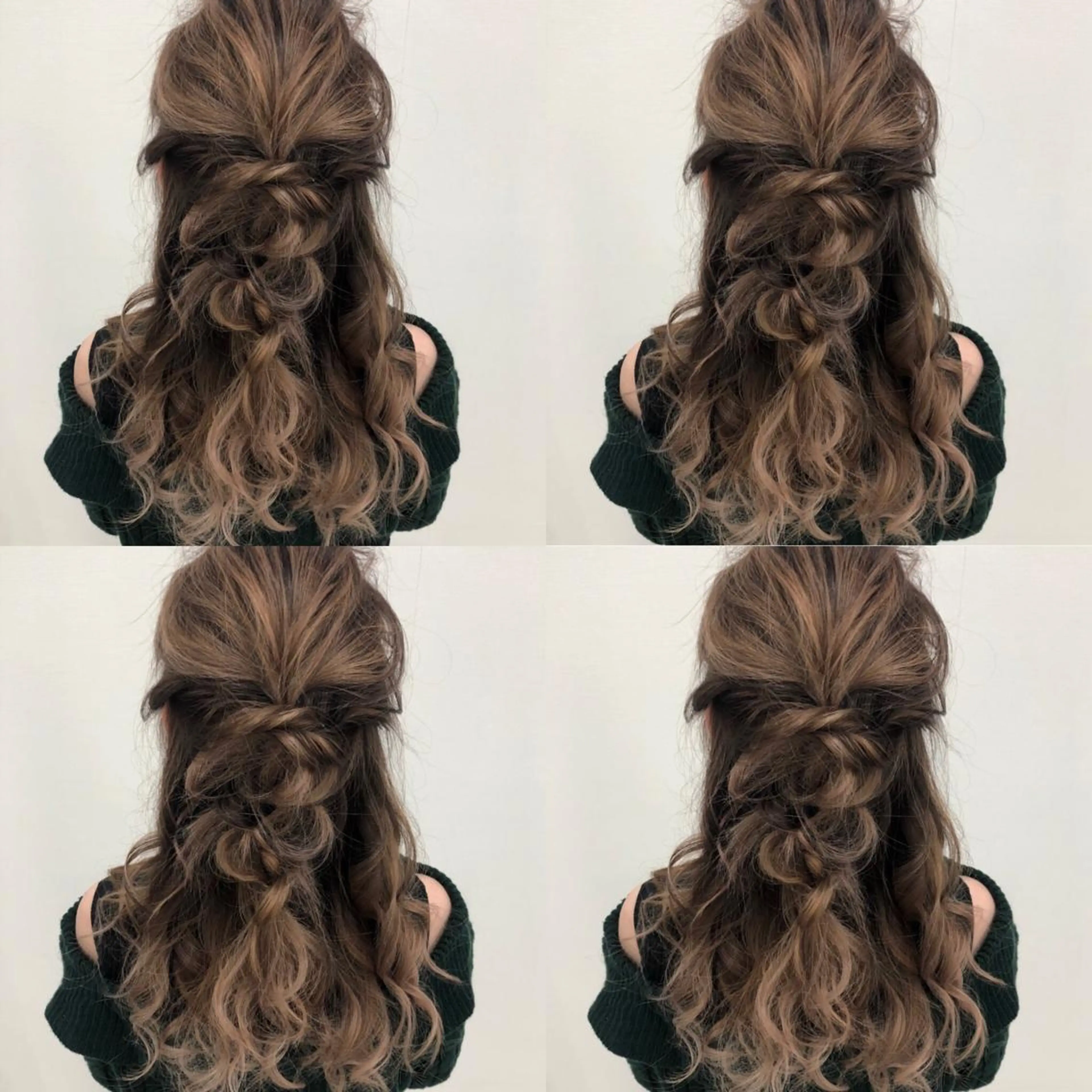 セミロング ヘアアレンジ ハーフアップ ヘアセット 🌷MAYU 🌷のヘアスタイル