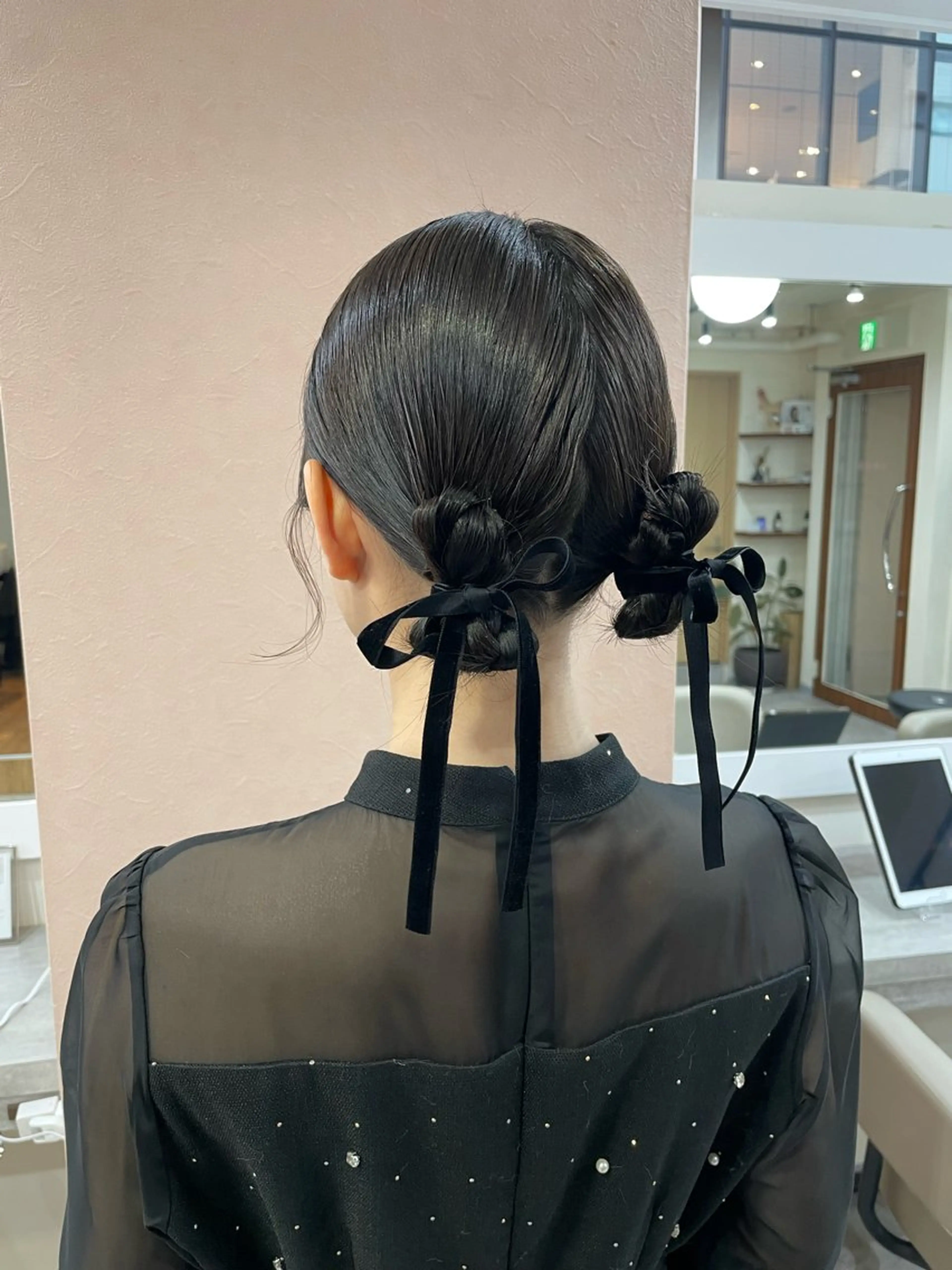 セミロング ヘアアレンジ ヘアセット 韓国風パーマ/ヘア セット/店長みづきのヘアスタイル