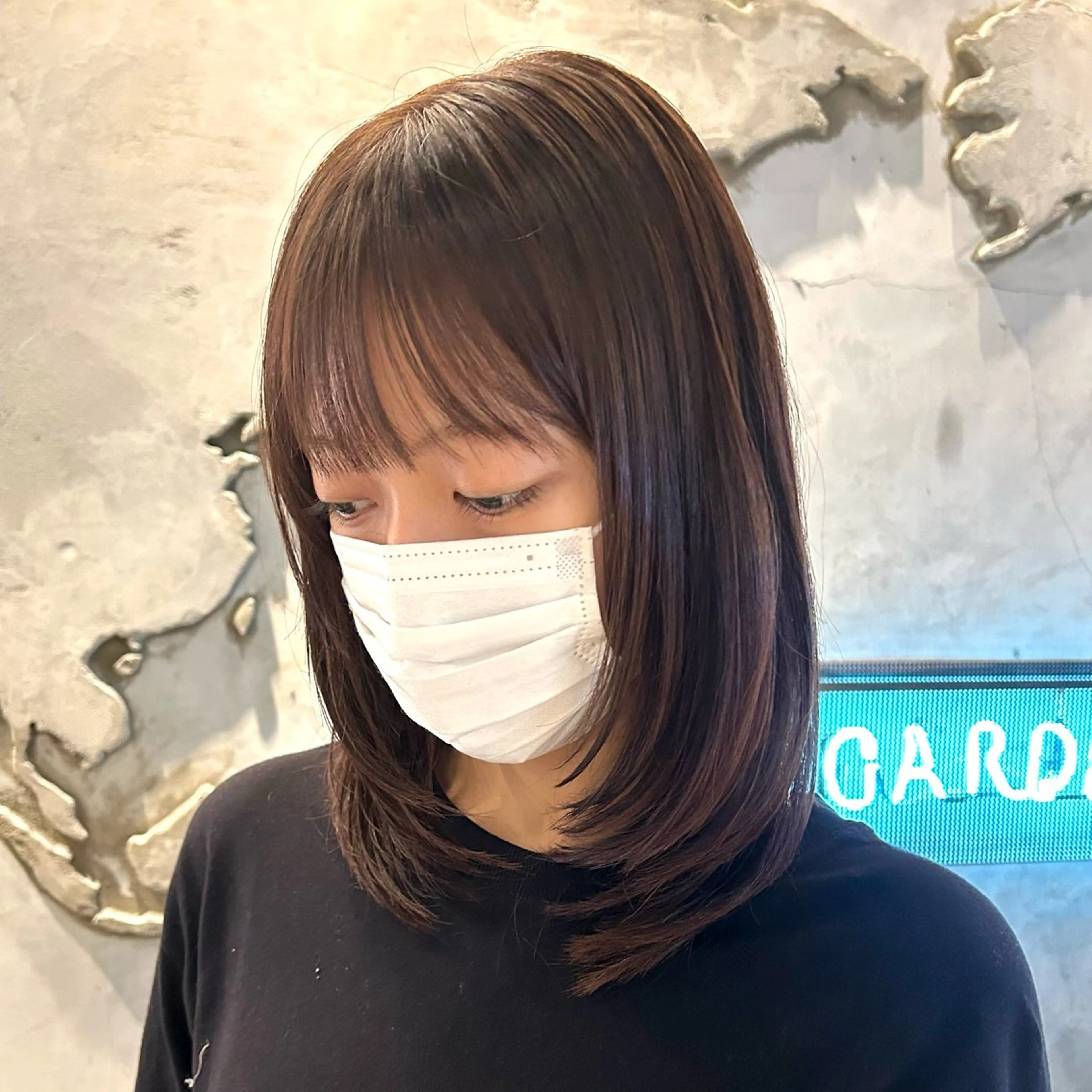 セミロング レイヤーカット カット ヘアカラー トリートメント 顔周り/レイヤー/ 透明感/あやか💕のヘアスタイル