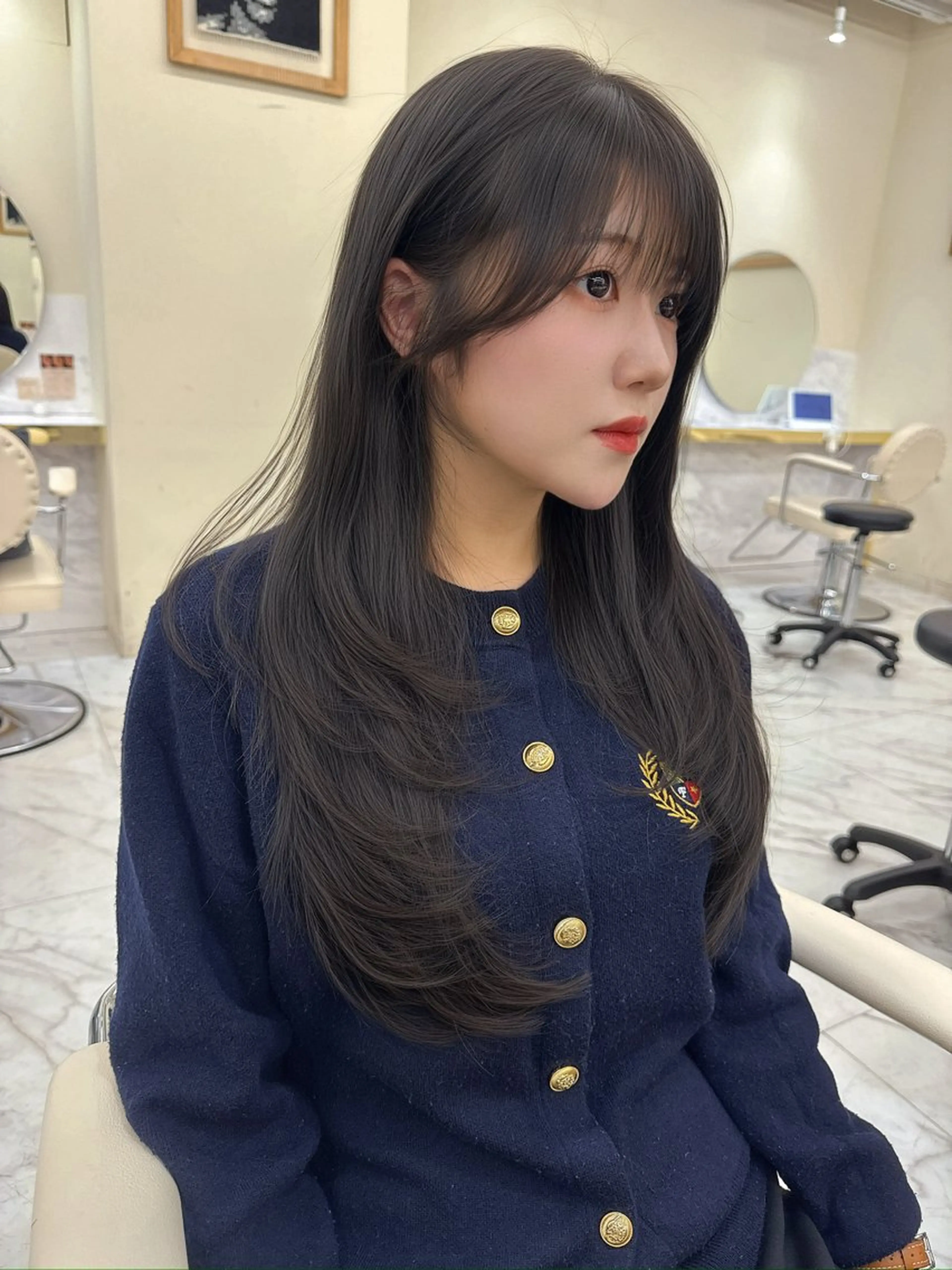 ロング カラー ヘアアレンジ オリーブカラー レイヤーカット カット ヘアカラー トリートメント 髪質改善特化 🫧松野力也のヘアスタイル