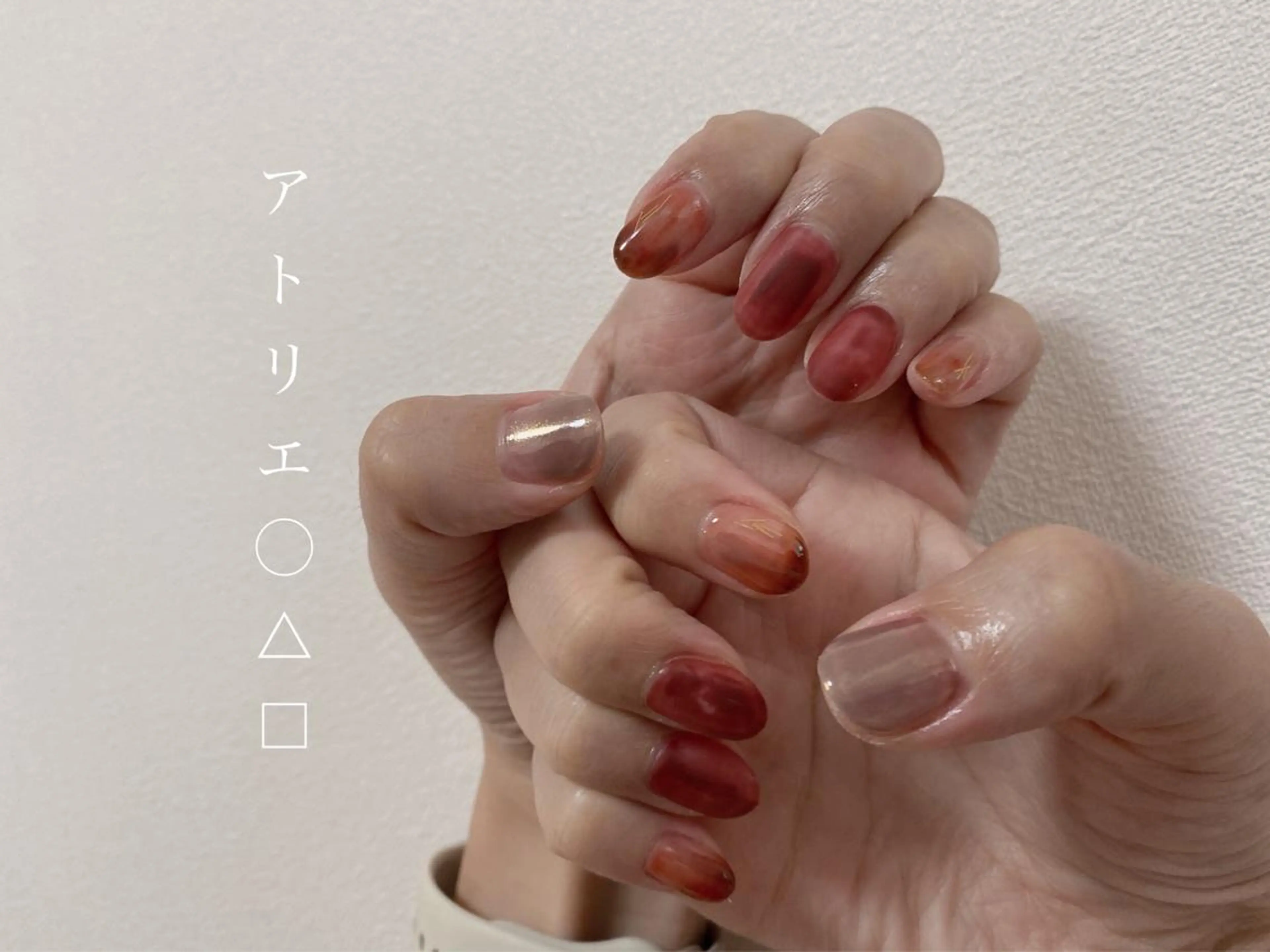ネイル マットネイル ハンドネイル アトリエ ○△□のネイルデザイン