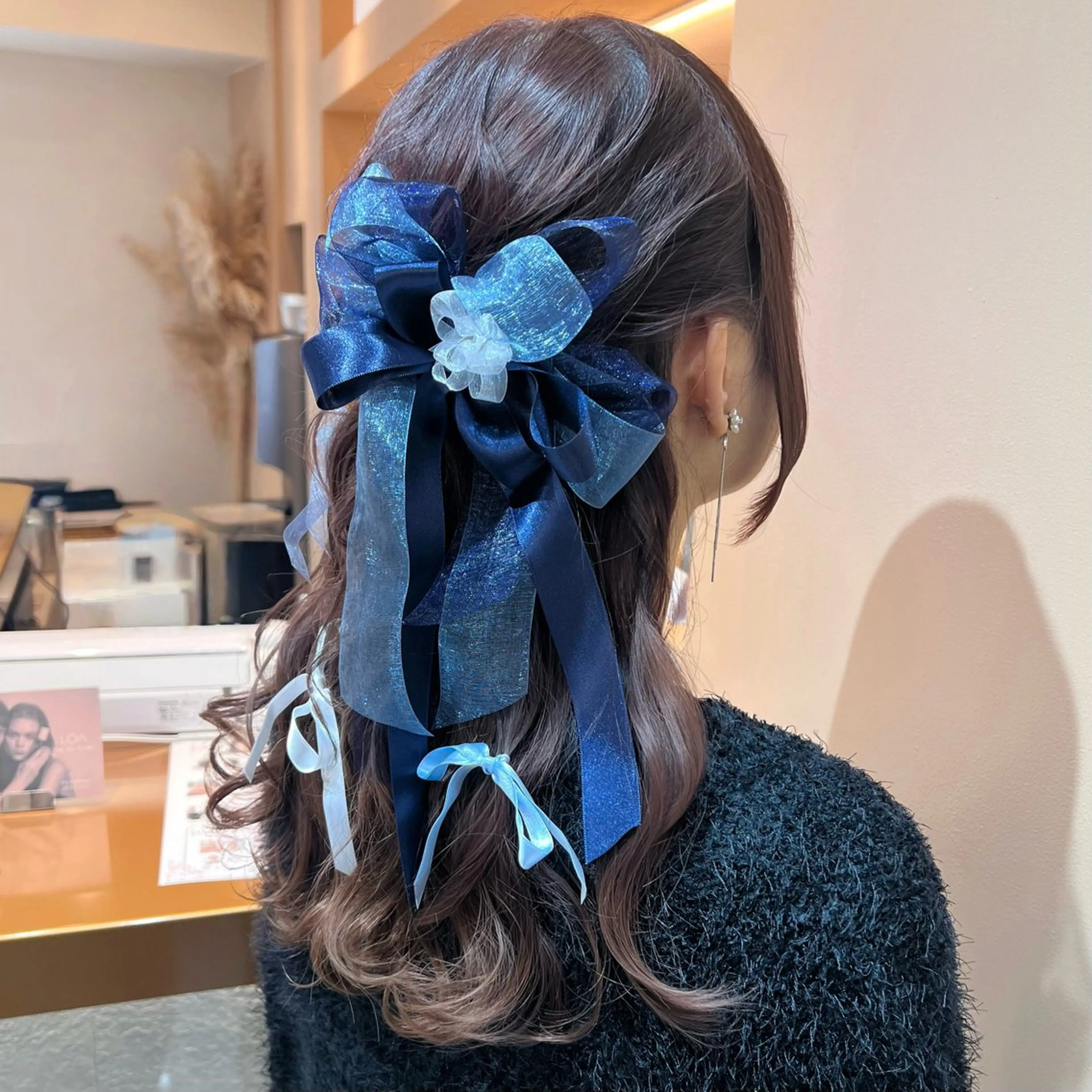 セミロング ヘアアレンジ ハーフアップ ヘアセット ✨カチモリ✨レイヤー 韓国ヘア🇰🇷ゆいのヘアスタイル