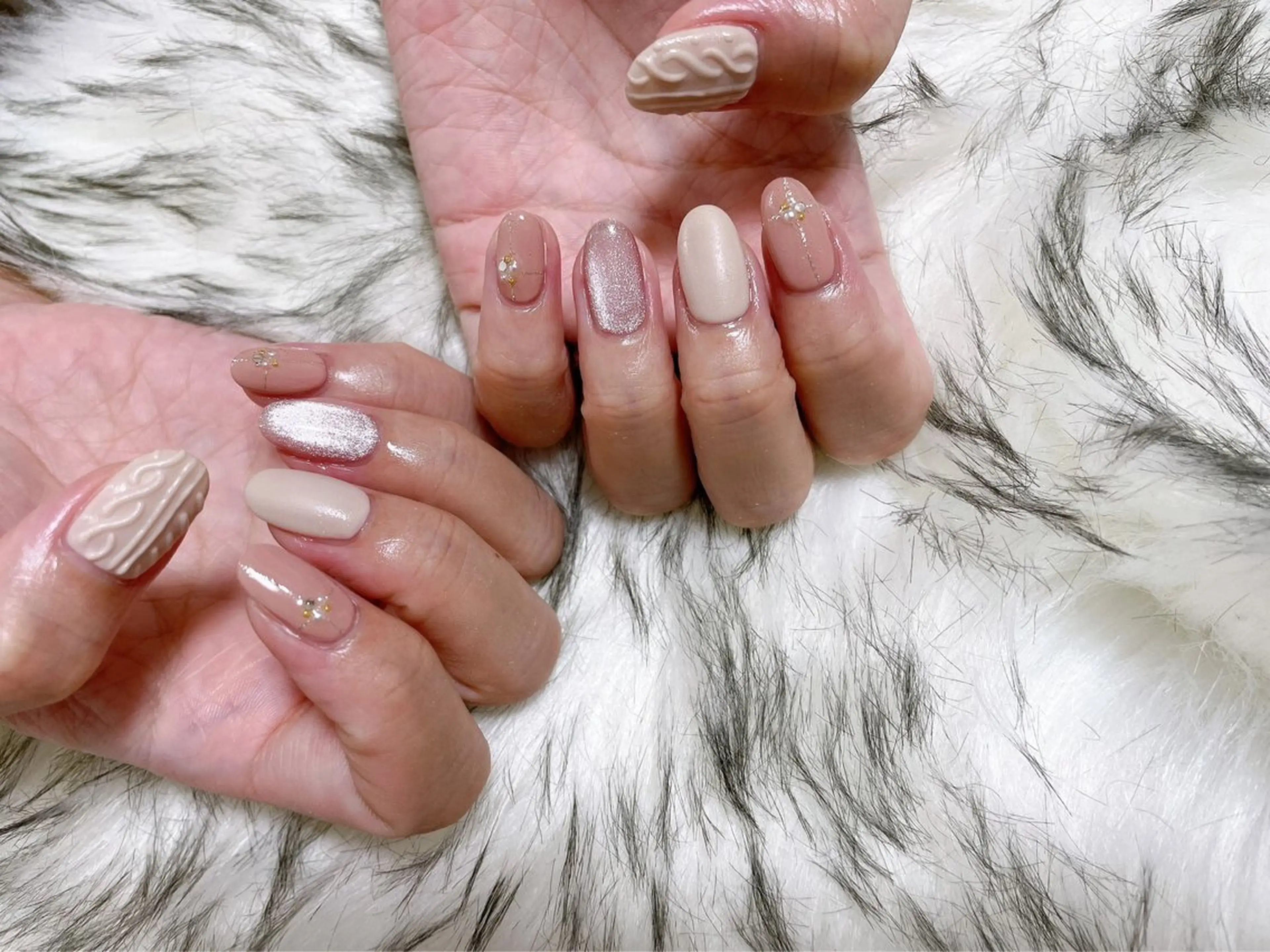 ネイル オーロラネイル フットネイル フレンチネイル ジェルネイル 韓国ネイル kiki nail 二子玉川のネイルデザイン