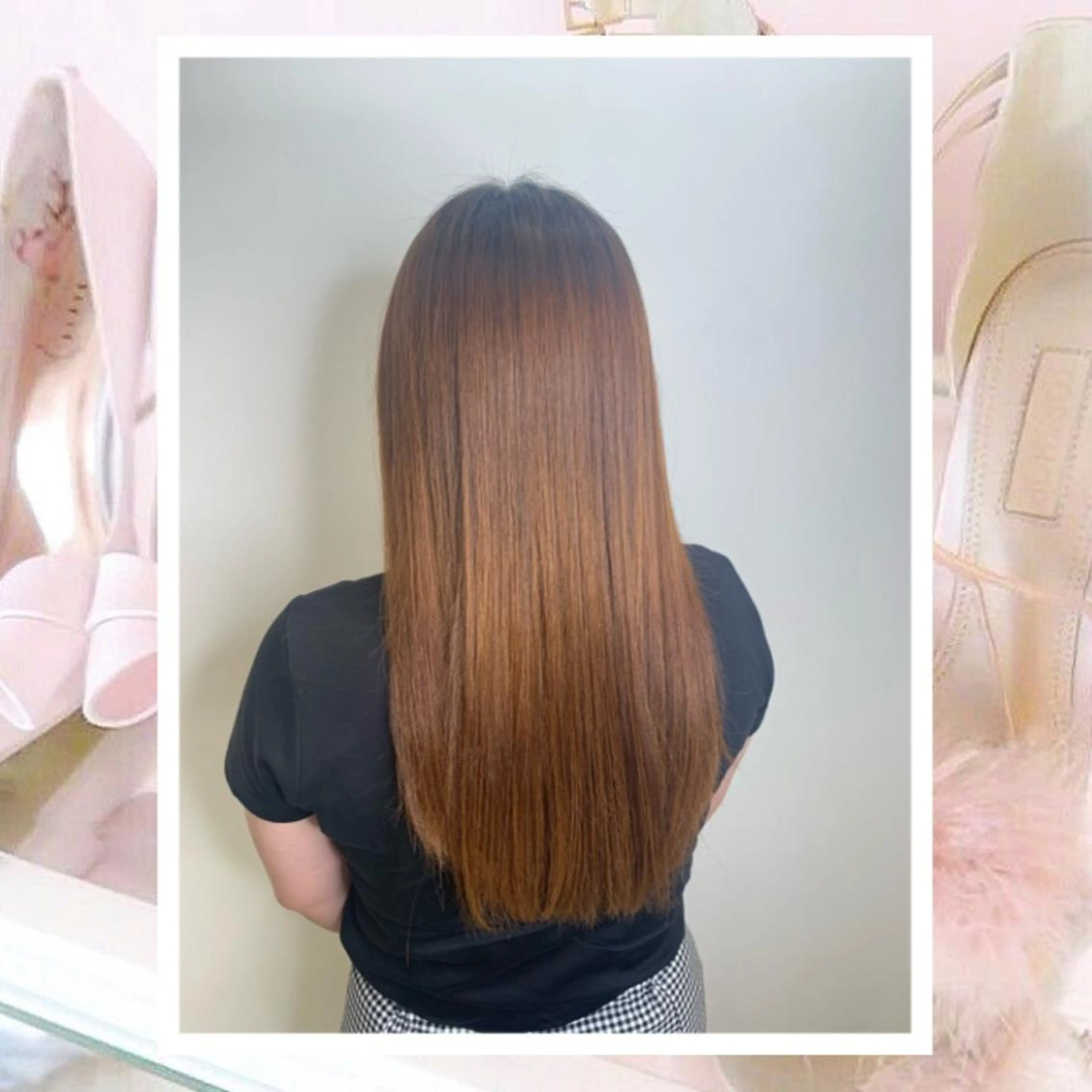 ロング パーマ ストレートパーマ 重久 亜美のヘアスタイル