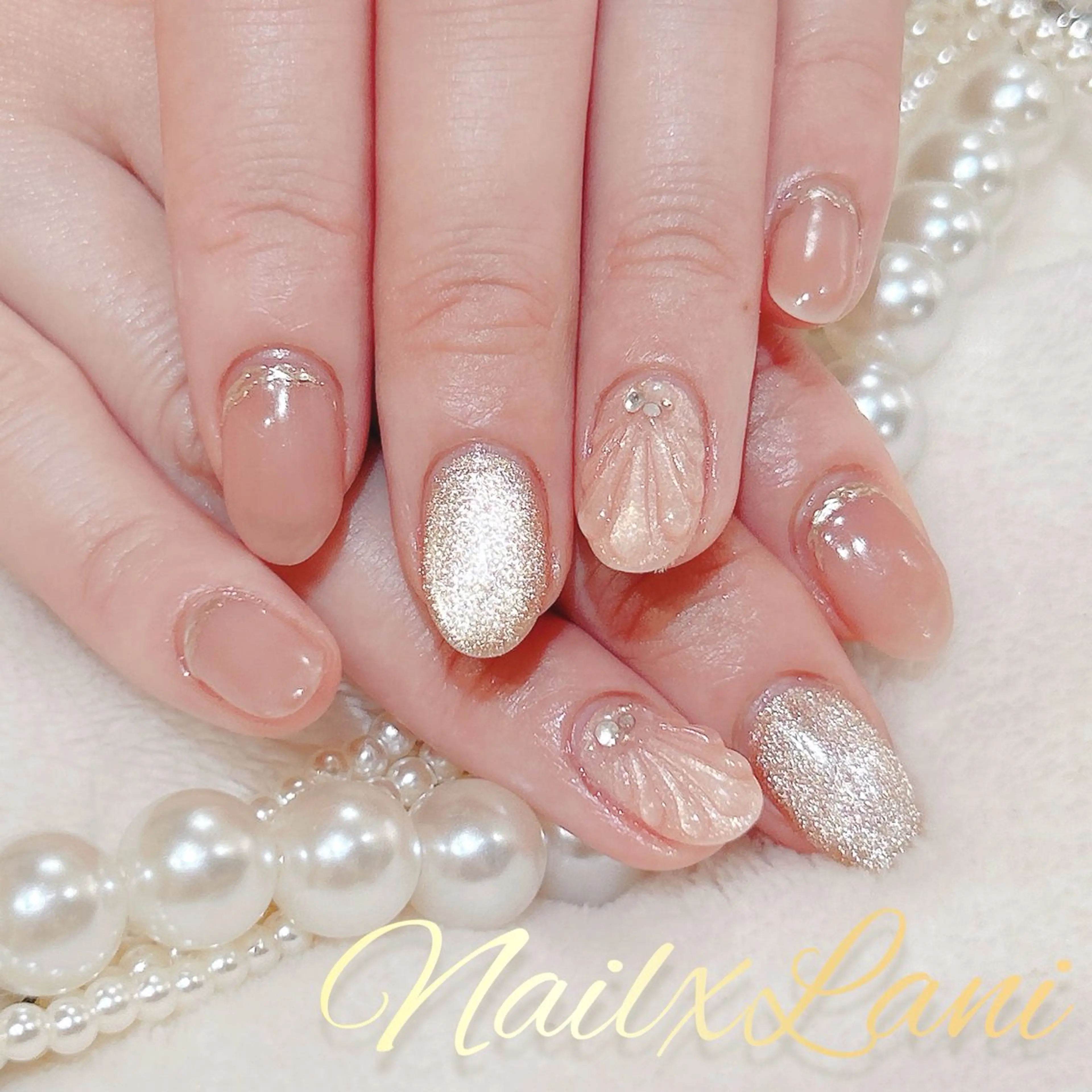 ネイル フットネイル ジェルネイル マグネットネイル パラジェル Nail×Lani 深爪矯正対応◎のネイルデザイン