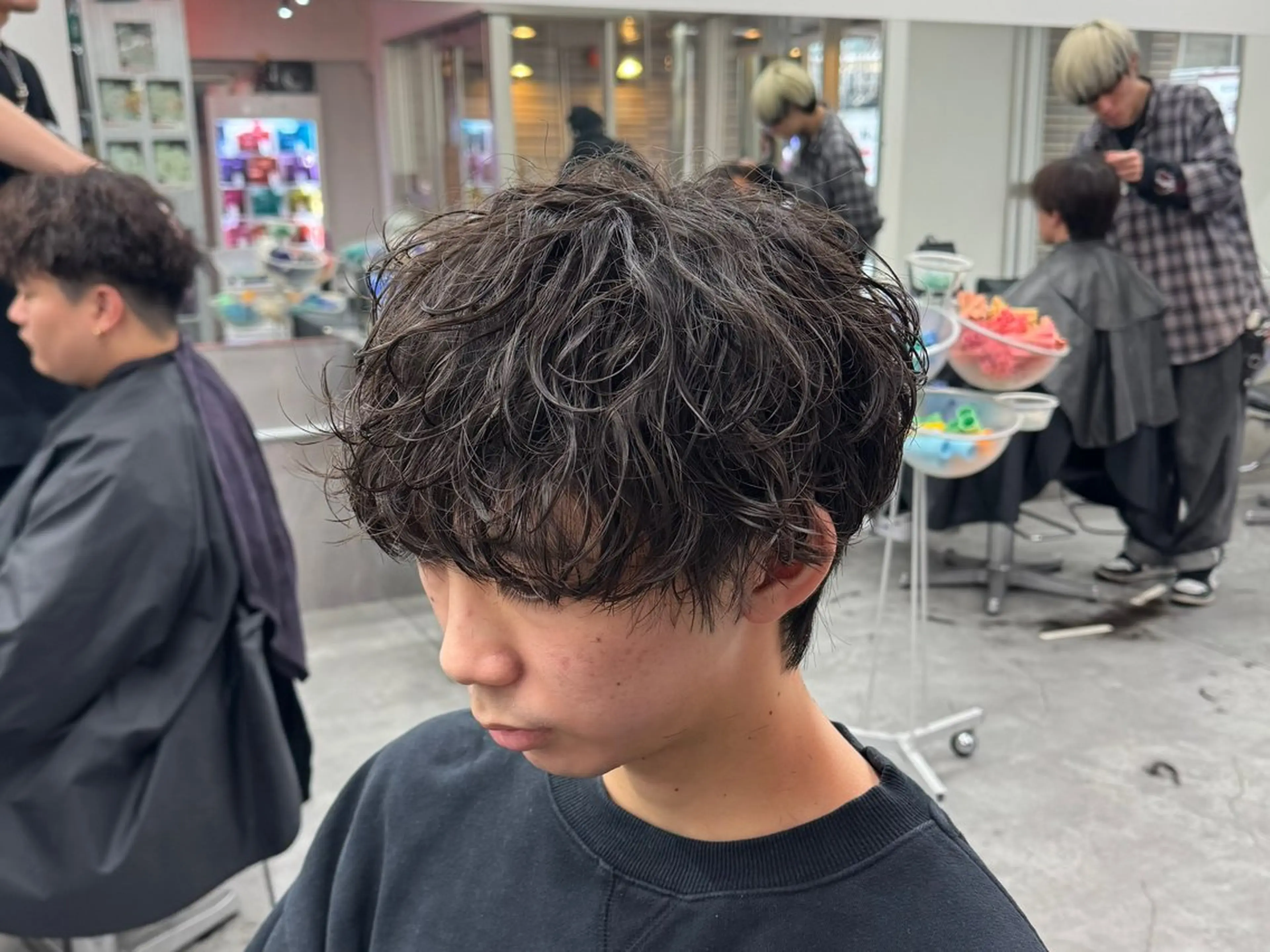 ショート カラー パーマ メンズ パーマ 🔥メンズパーマ特化 🔥店長中村雄樹のヘアスタイル