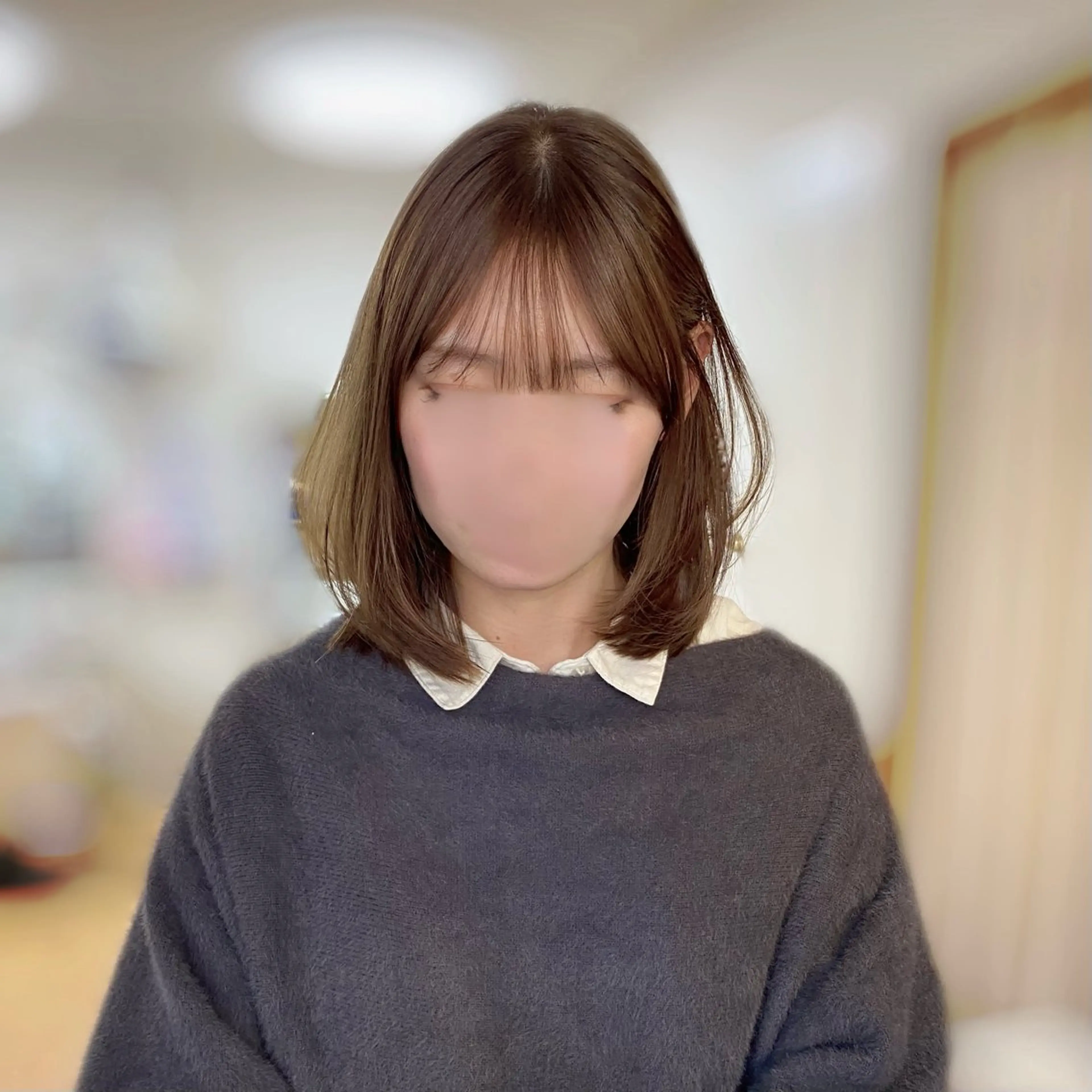 ミディアム カラー ベージュカラー オリーブベージュ オレンジ カット ヘアカラー トリートメント 🥣 hashi 🛋️のヘアスタイル