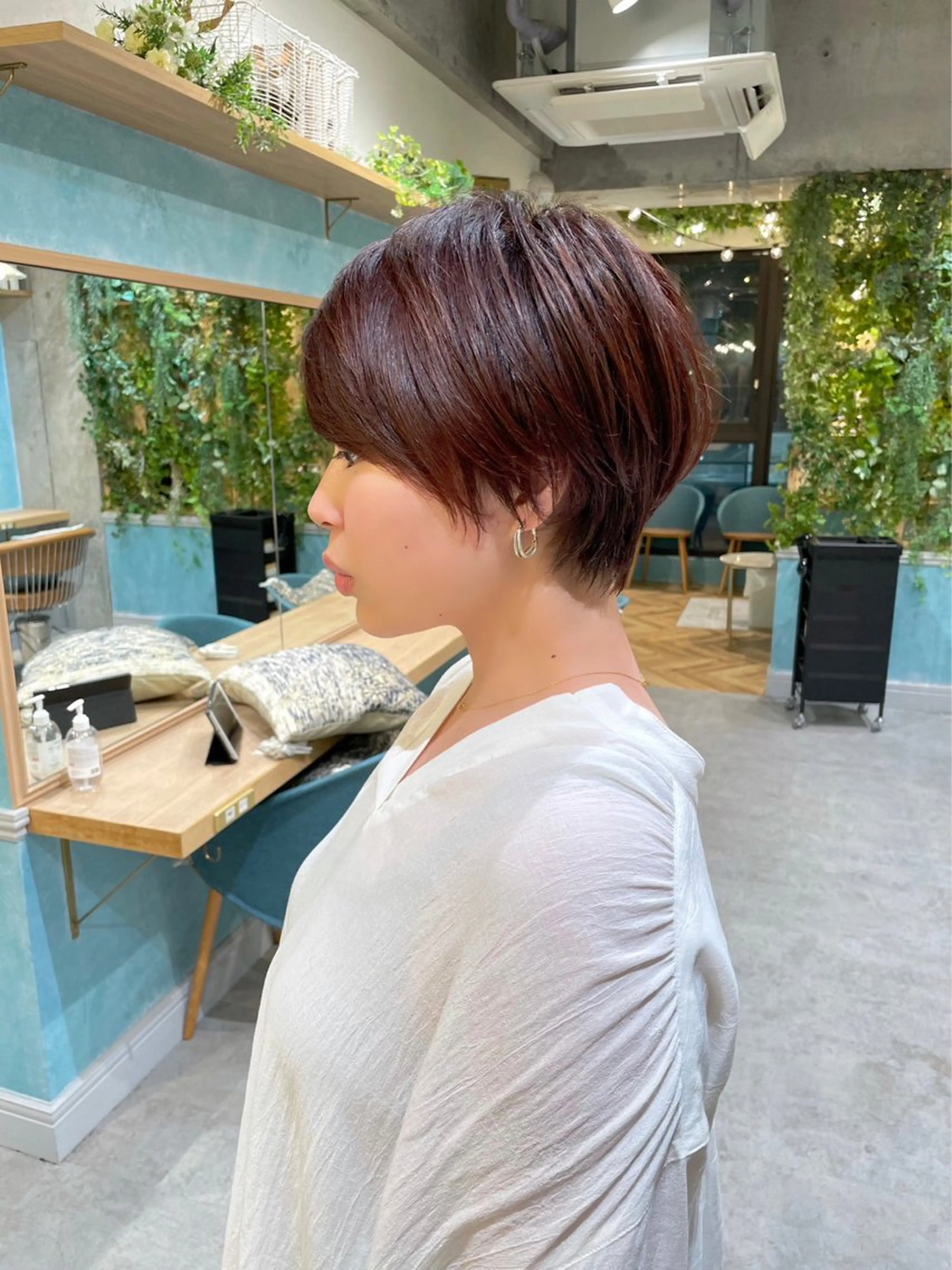 ショート カラー パーマ ショートボブ ハイライトカラー インナーカラー ボブ ハイライト トリートメント ヘアセット ショート特化/ 似合わせカット/高津のヘアスタイル