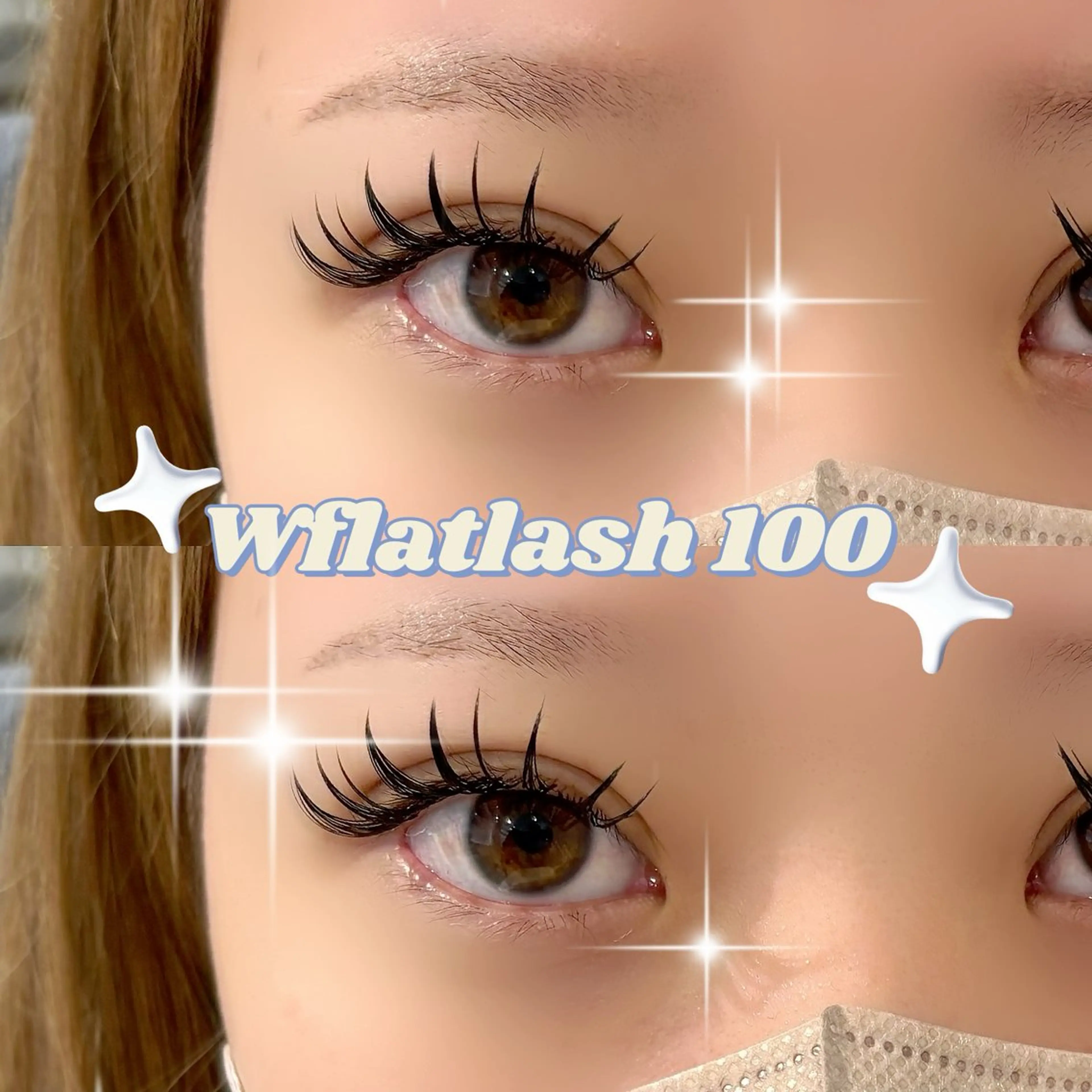 【ご新規様限定🐬￥7000】ダブルフラットラッシュ⭐️80​〜​100束の写真