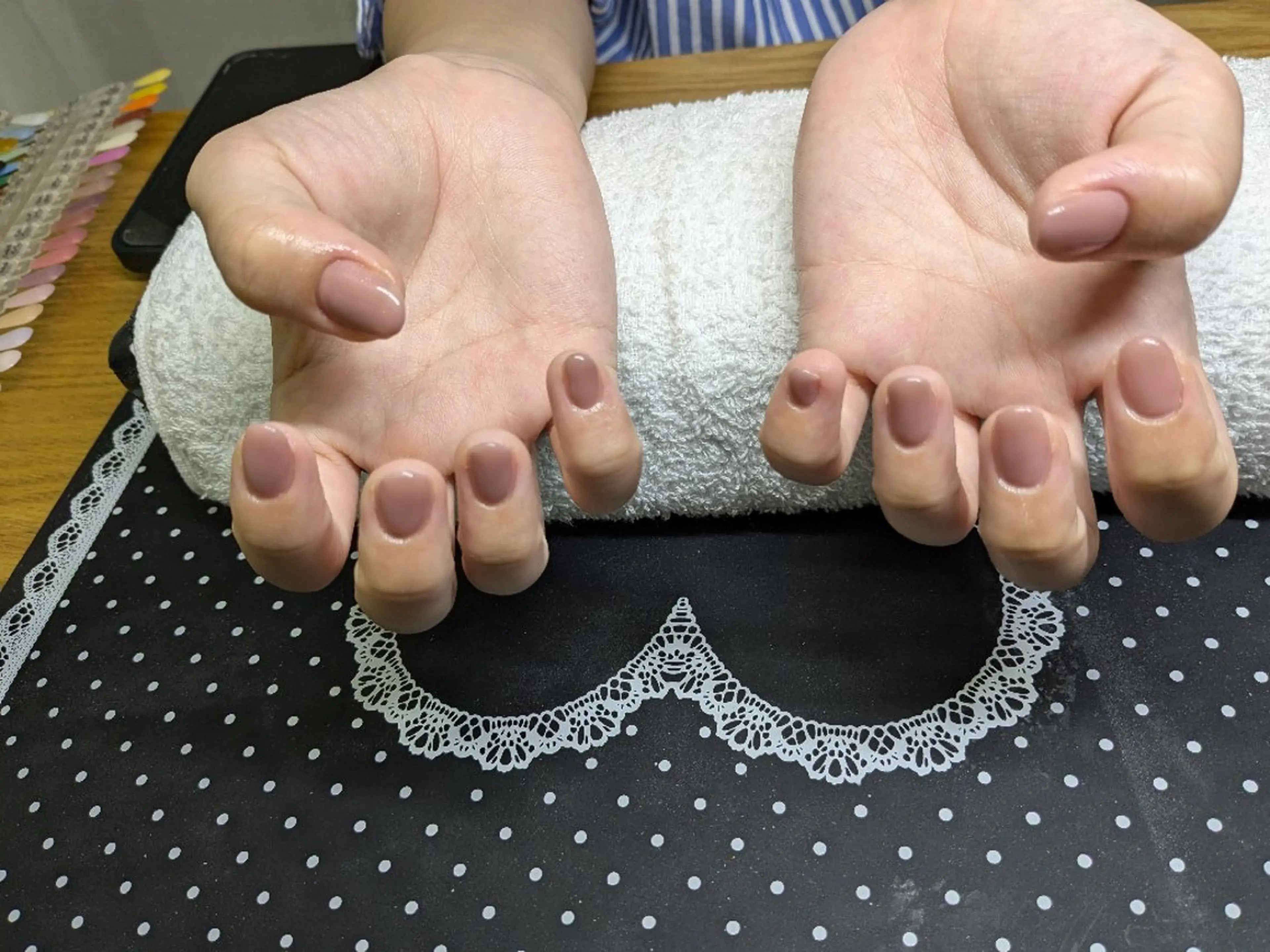 ネイル ワンカラーネイル hair make Re:birth所属・Re:birth Manaのマツエク・マツパデザイン