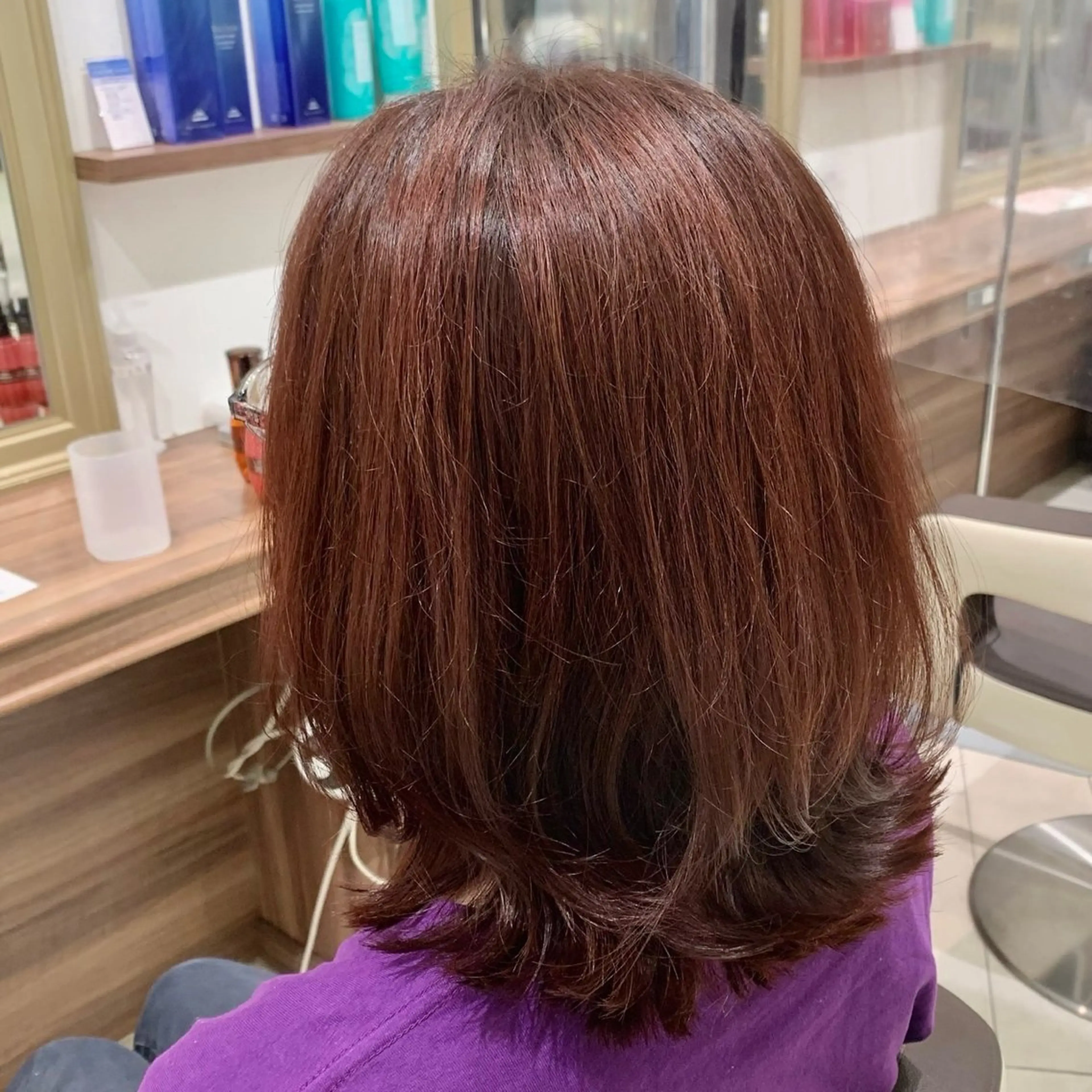 ミディアム カラー 中村 楓のヘアスタイル