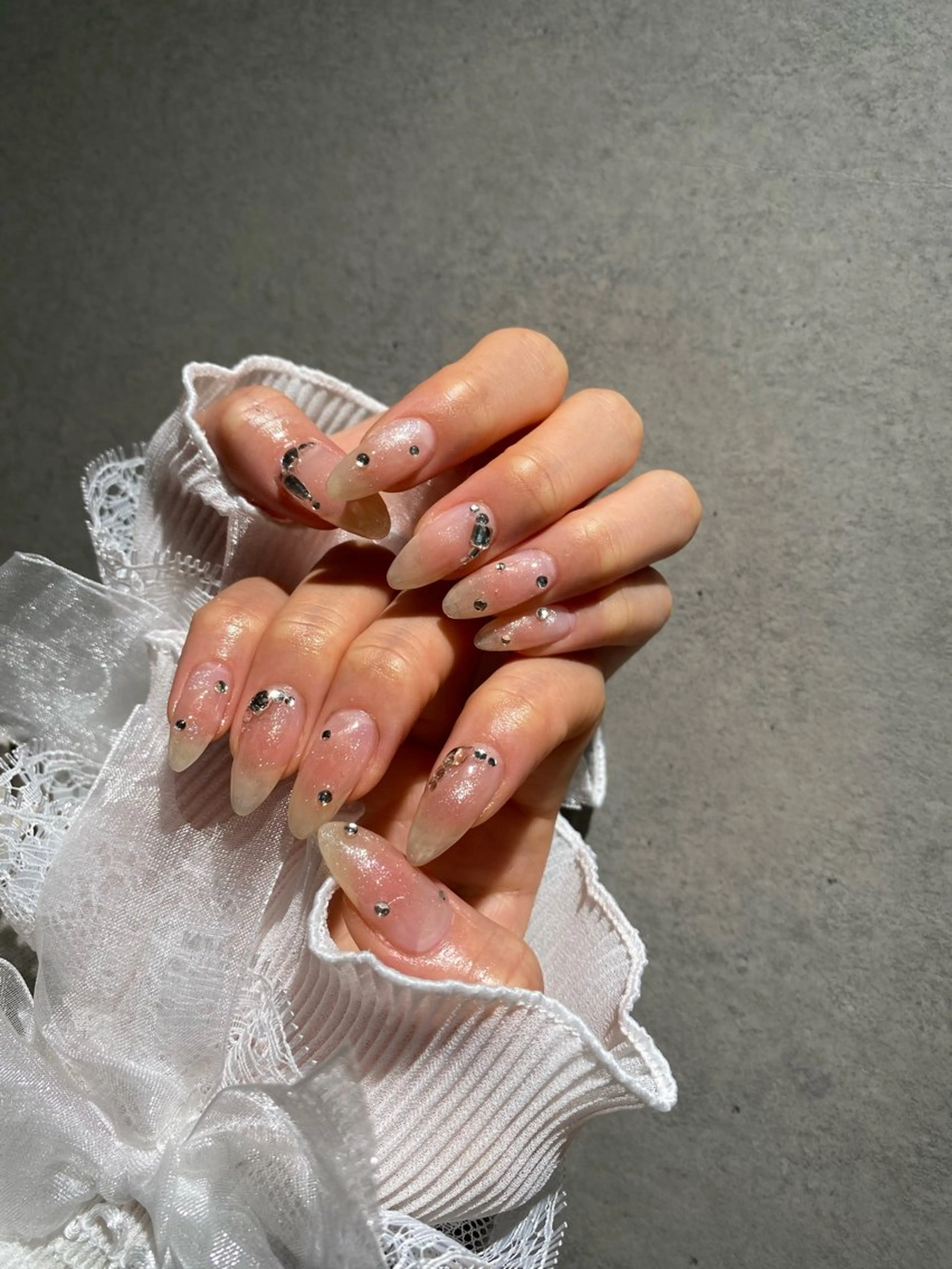 ネイル I-nailロング /ワンホン/キラキラのネイルデザイン