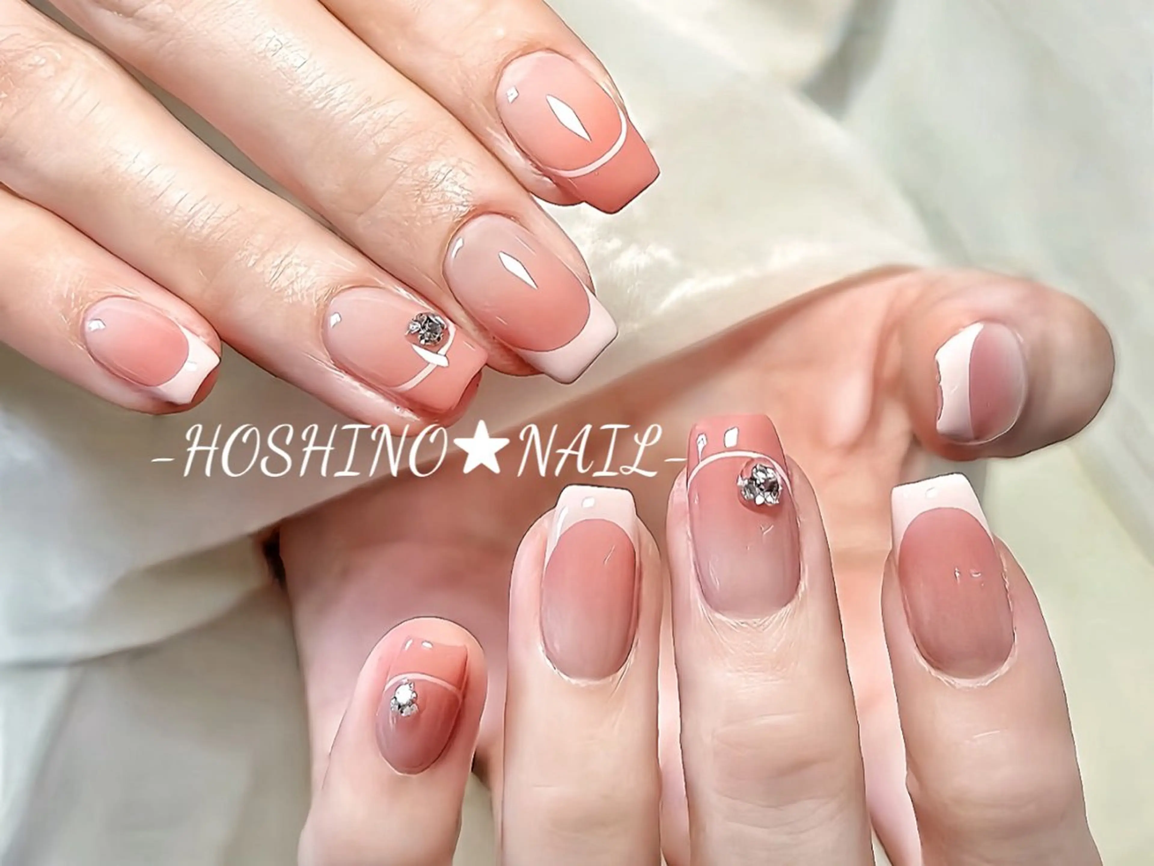 ネイル 長さ出し フットネイル フレンチネイル ジェルネイル 韓国ネイル ★HOSHINO NAIL★新宿店のネイルデザイン