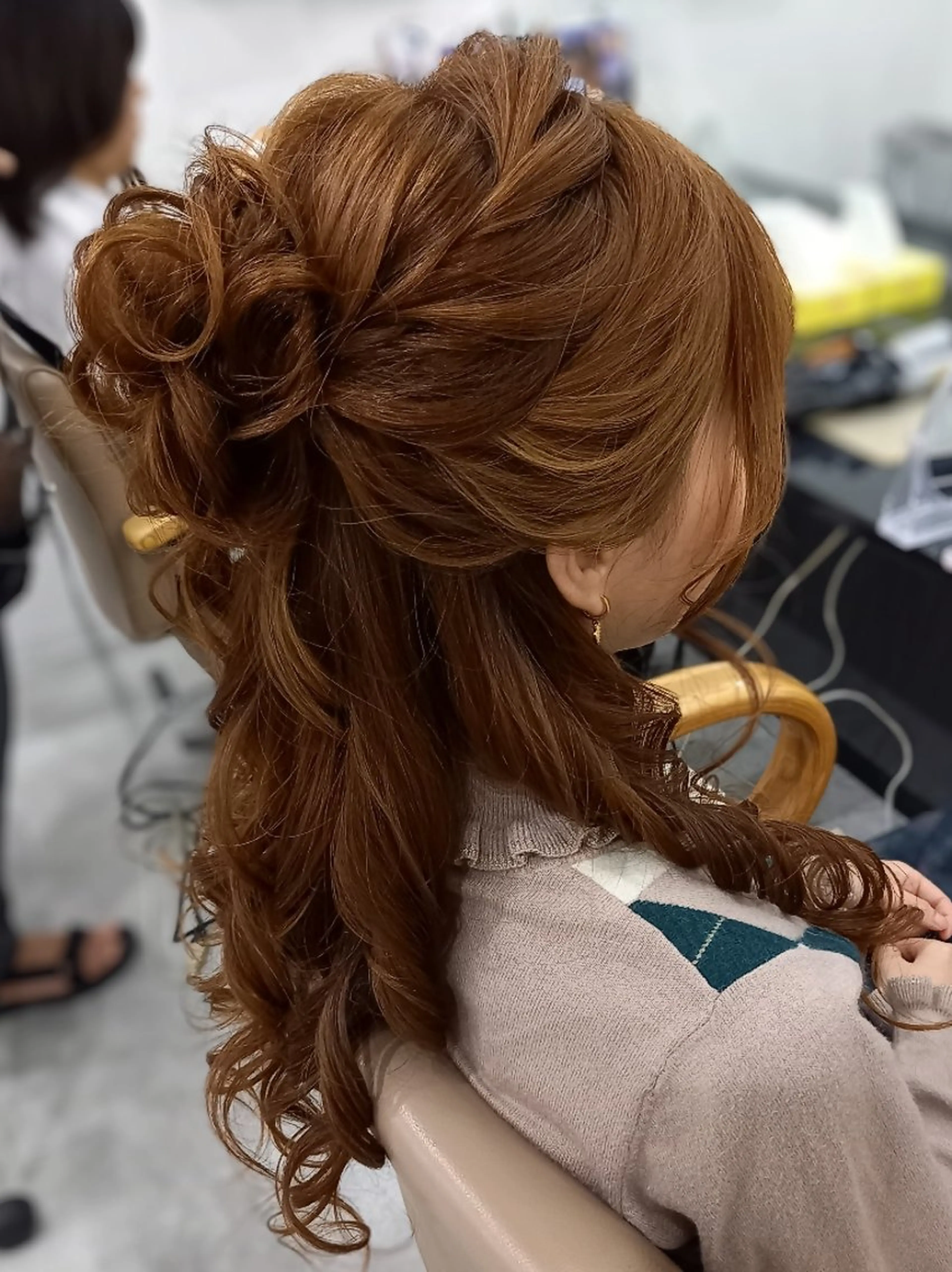 ロング ヘアアレンジ お団子ヘア ヘアセット ヘアセット/中洲 Akaneのヘアスタイル