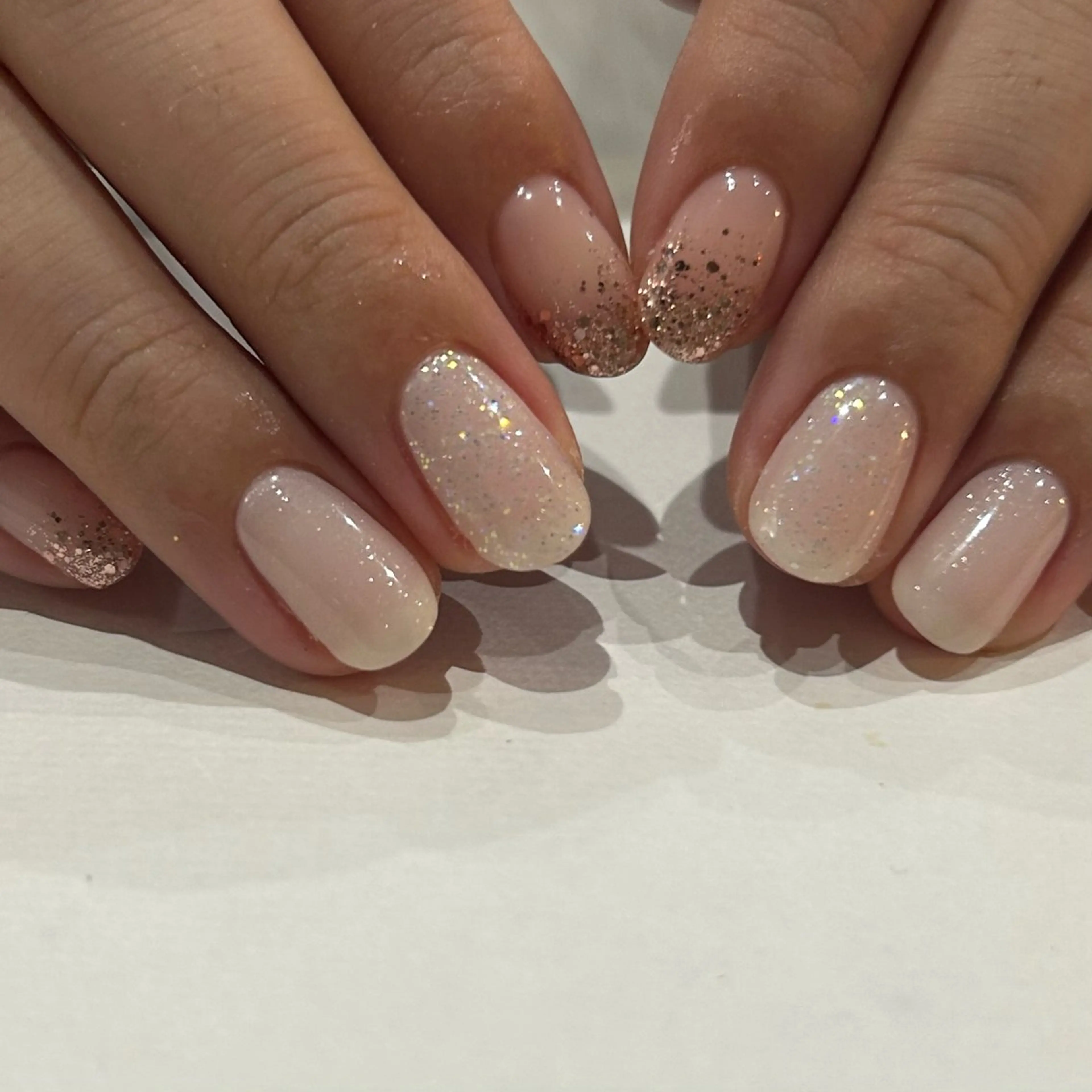 ネイル ラメ(グリッター) ハンドネイル scré as Ételのネイルデザイン