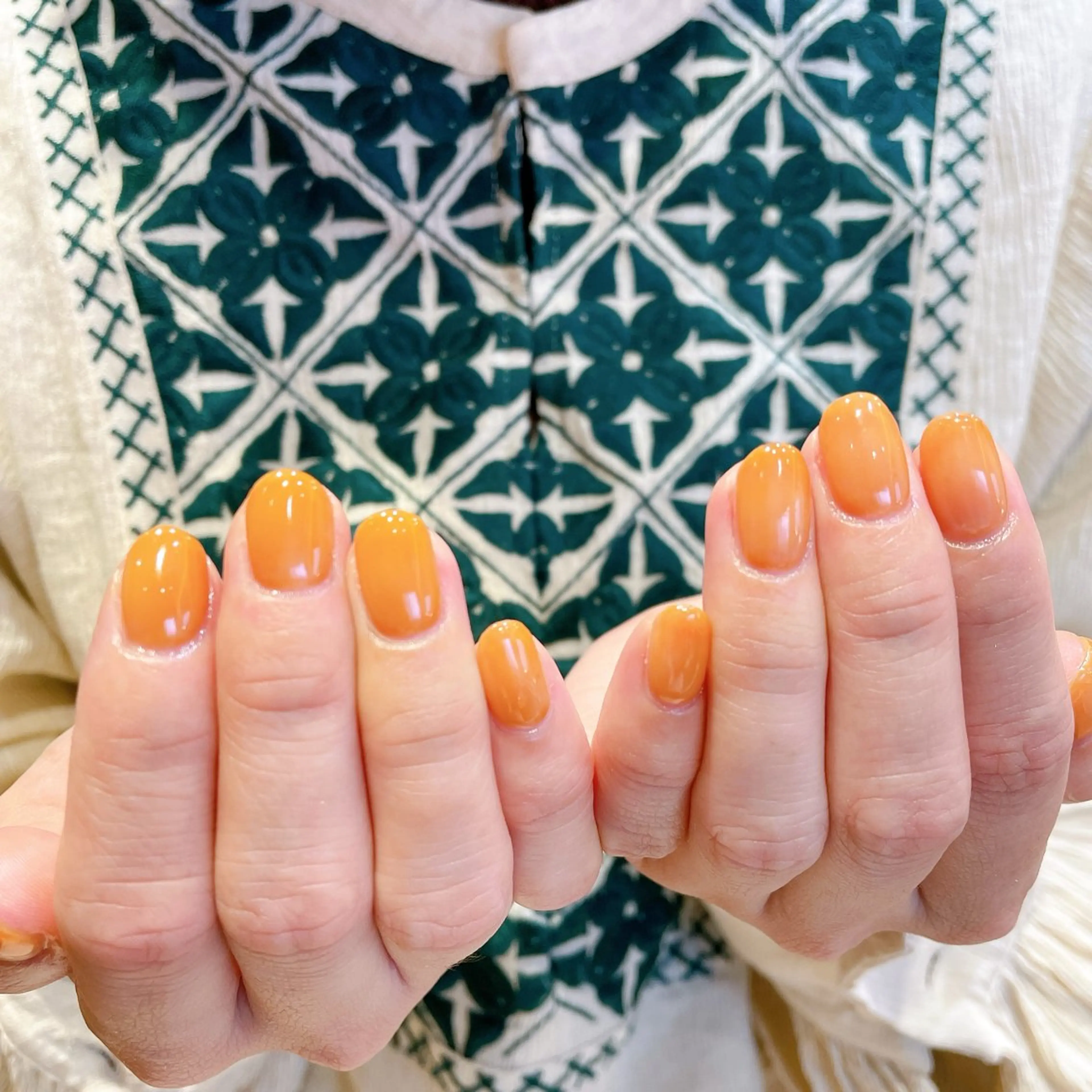 ネイル オレンジ tsumeasobi所属・tsumeasobi 🪬macoのネイルデザイン