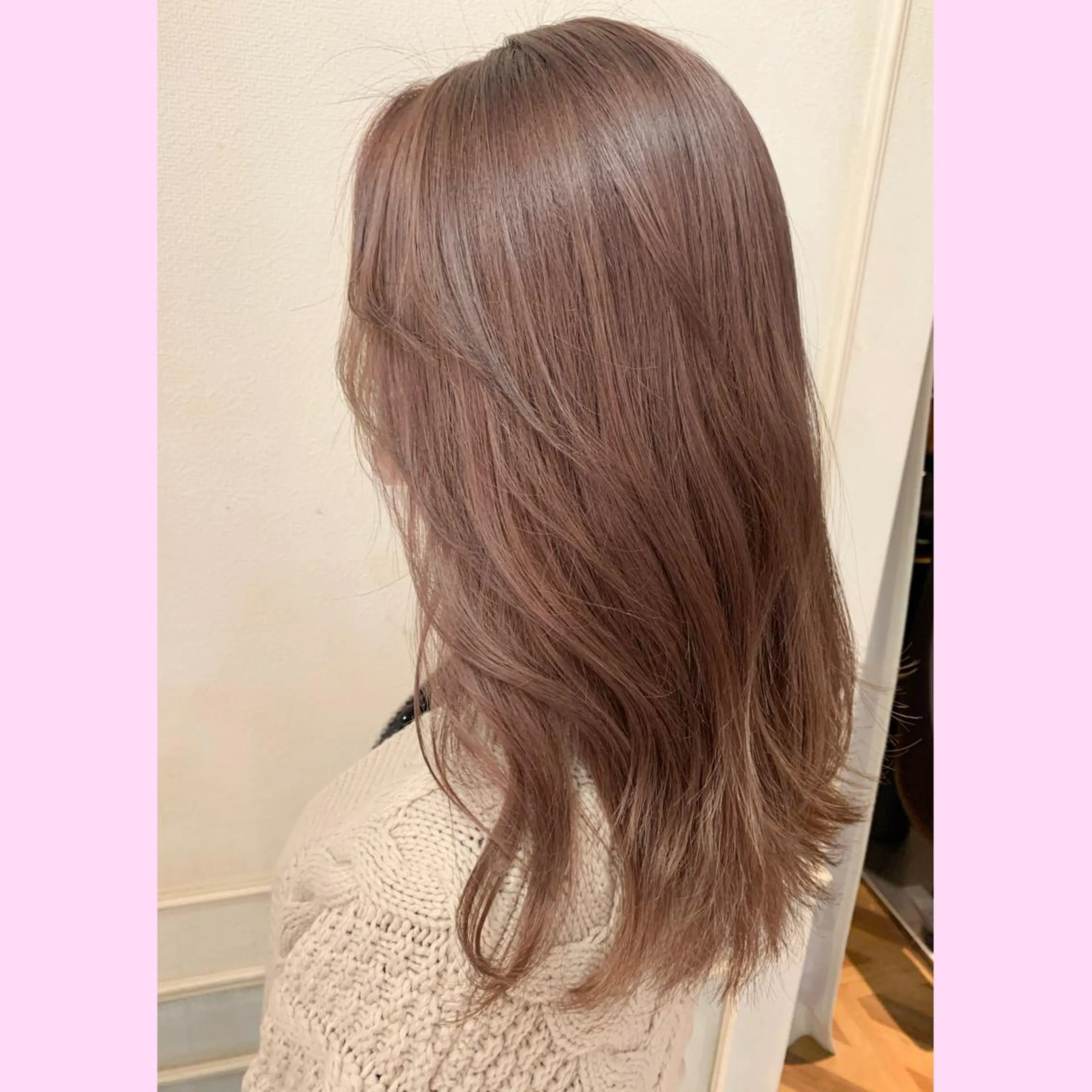 セミロング カラー ブリーチ ケアブリーチ ハイトーンカラー 浅沼 久瑠美のヘアスタイル