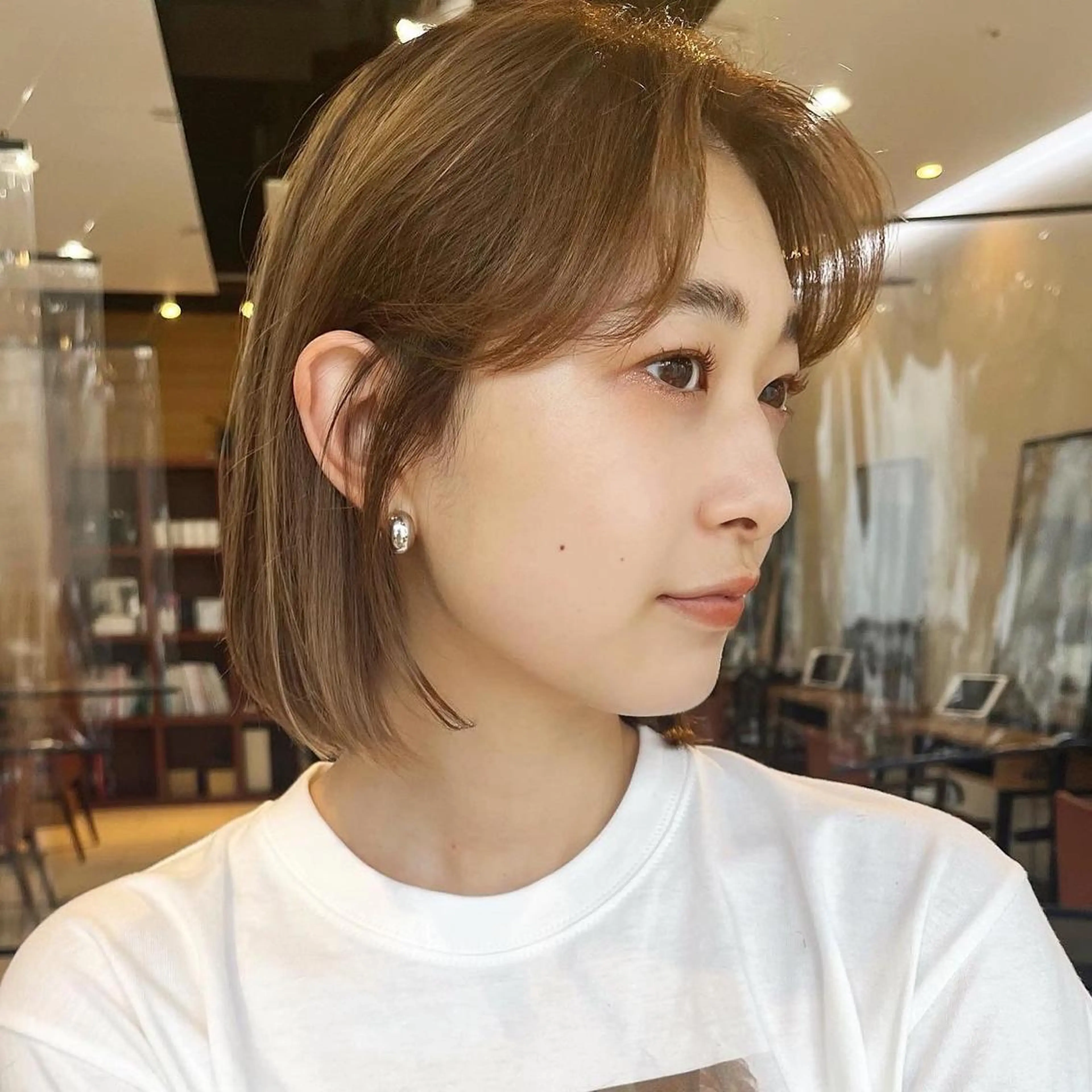 ミディアム カラー カット トリートメント 🌱小顔ヘア/ボブ ミディアム/双葉🌱のヘアスタイル