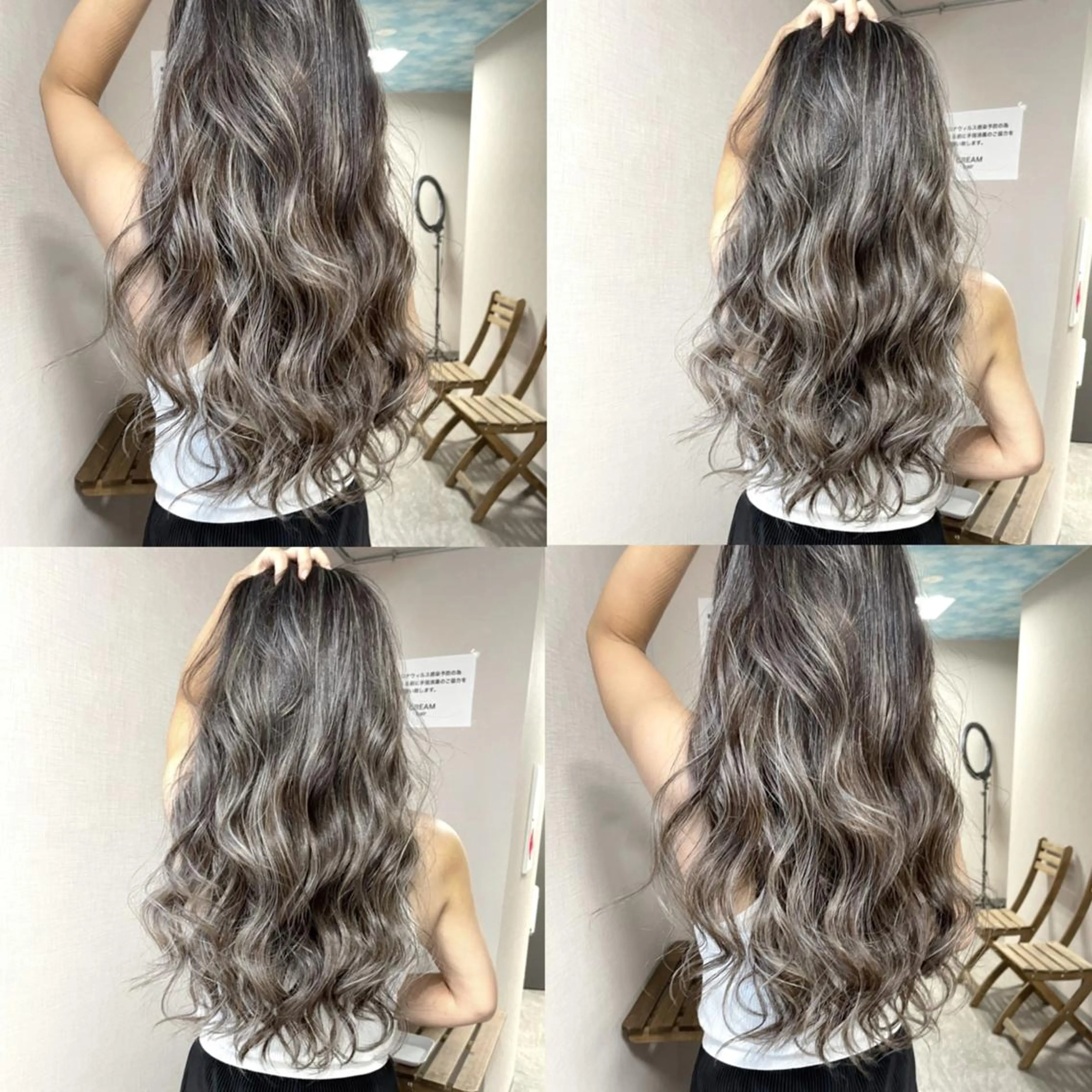 ロング カラー グラデーションカラー ハイライトカラー ハイライト ヘアカラー 松井那津子 /ハイライトブリーチのヘアスタイル