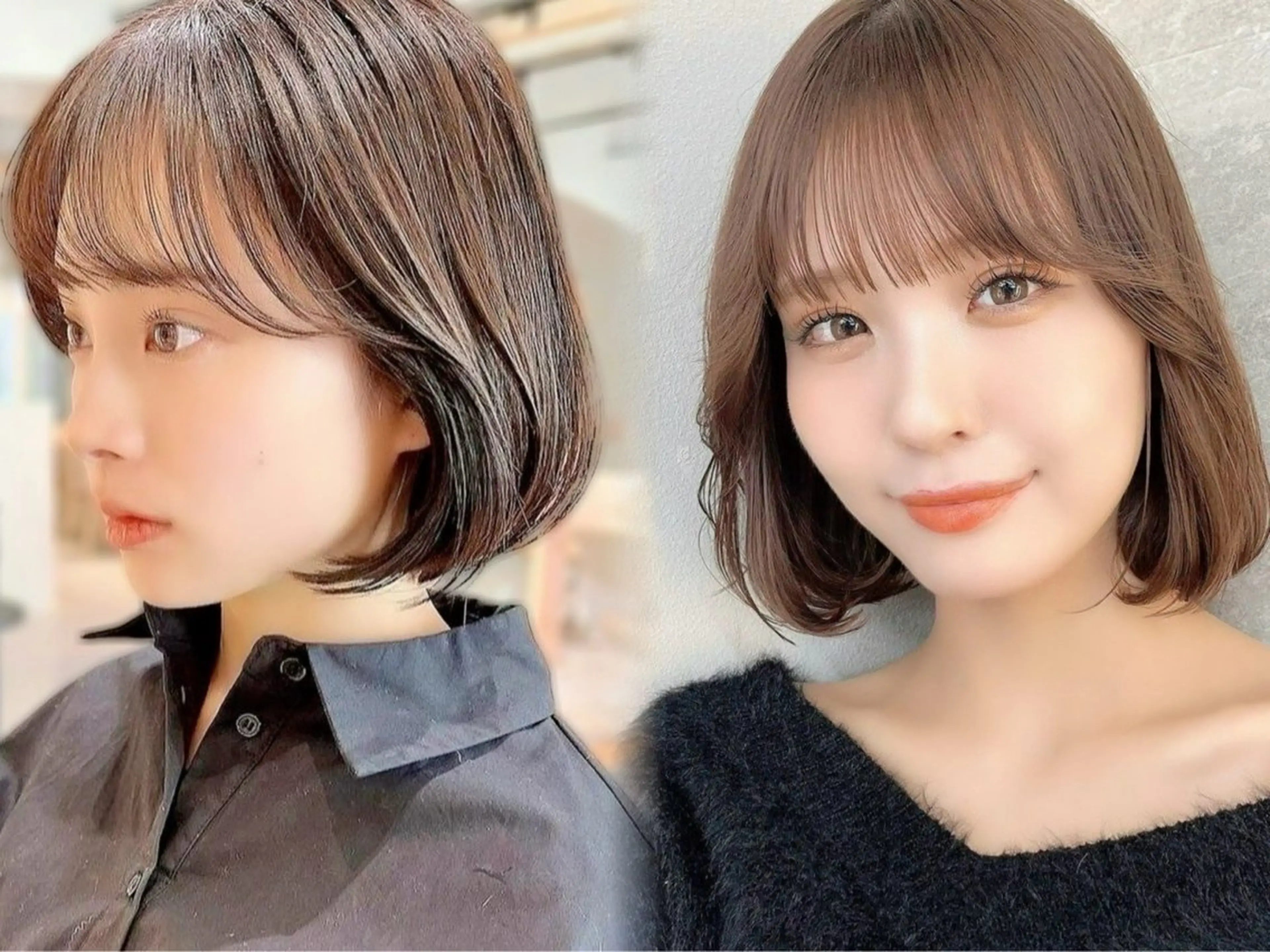 ショート カラー 髪質改善 韓国風ヘア レイヤーカット トリートメント カット ヘアカラー トリートメント 髪質改善✨縮毛矯正 ショートボブ/ともきのヘアスタイル