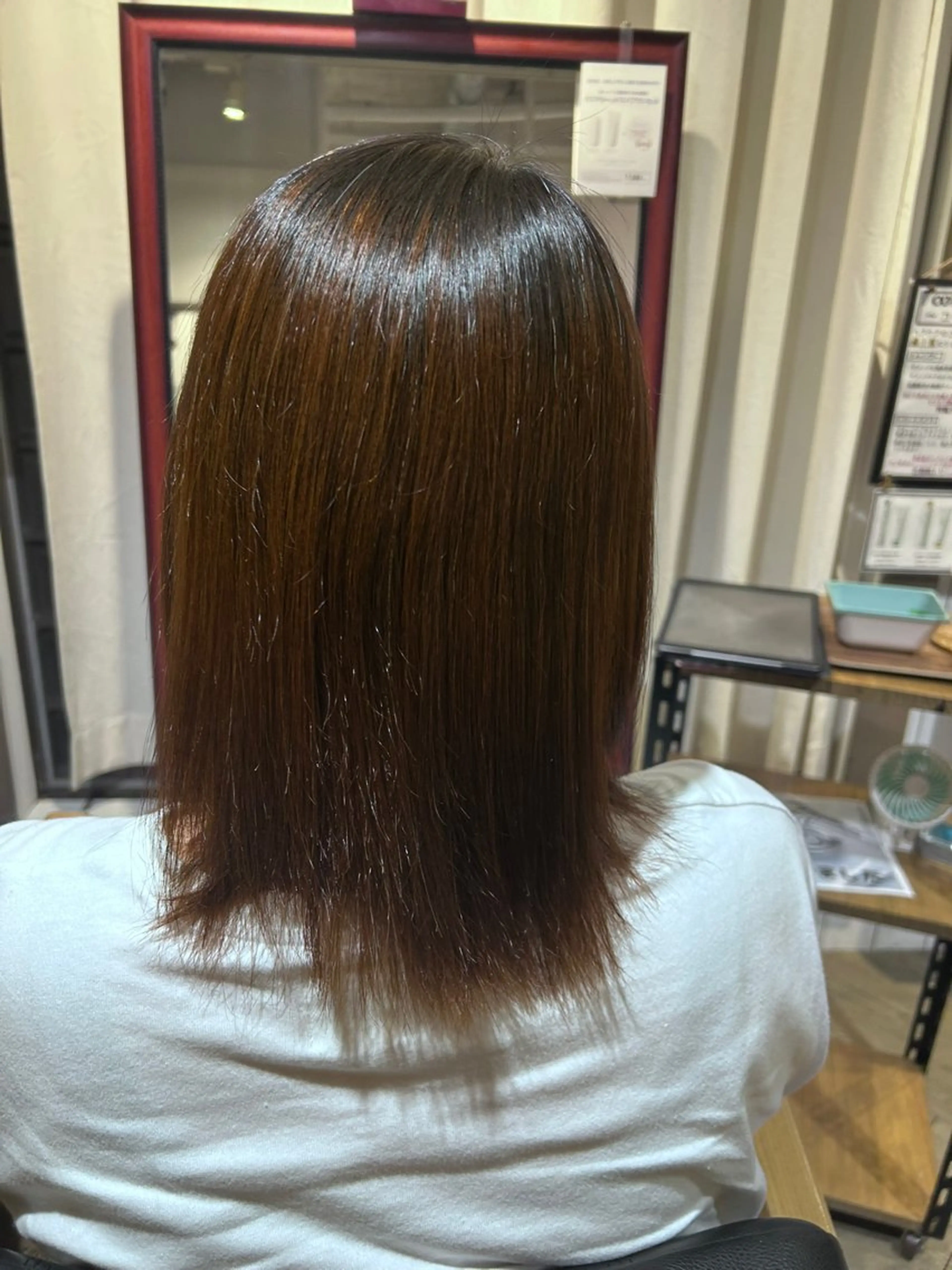 ミディアム 縮毛矯正 加藤 心のヘアスタイル