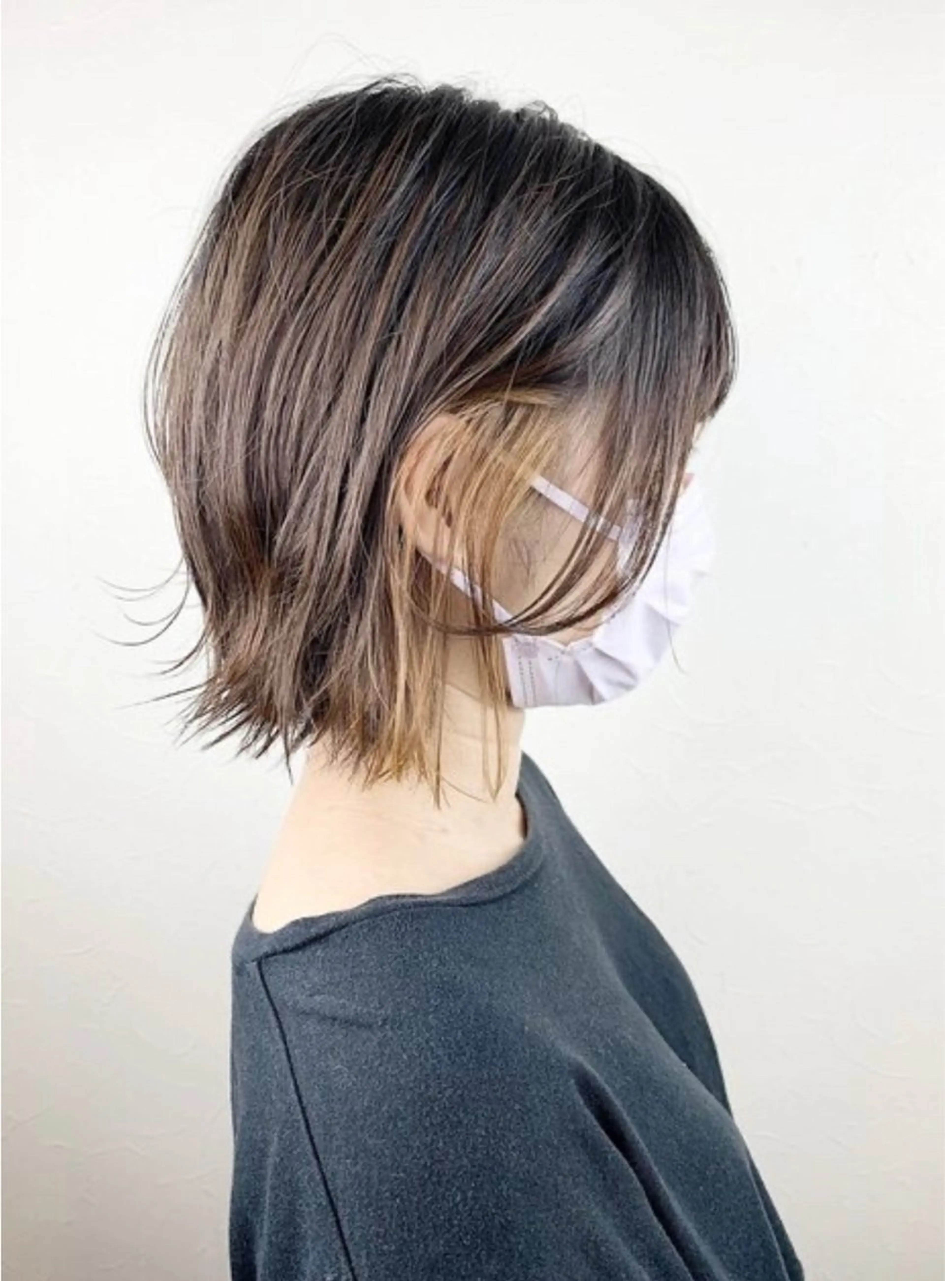 カット & イヤリングカラー　（全体のオンカラーは➕3000円）の写真