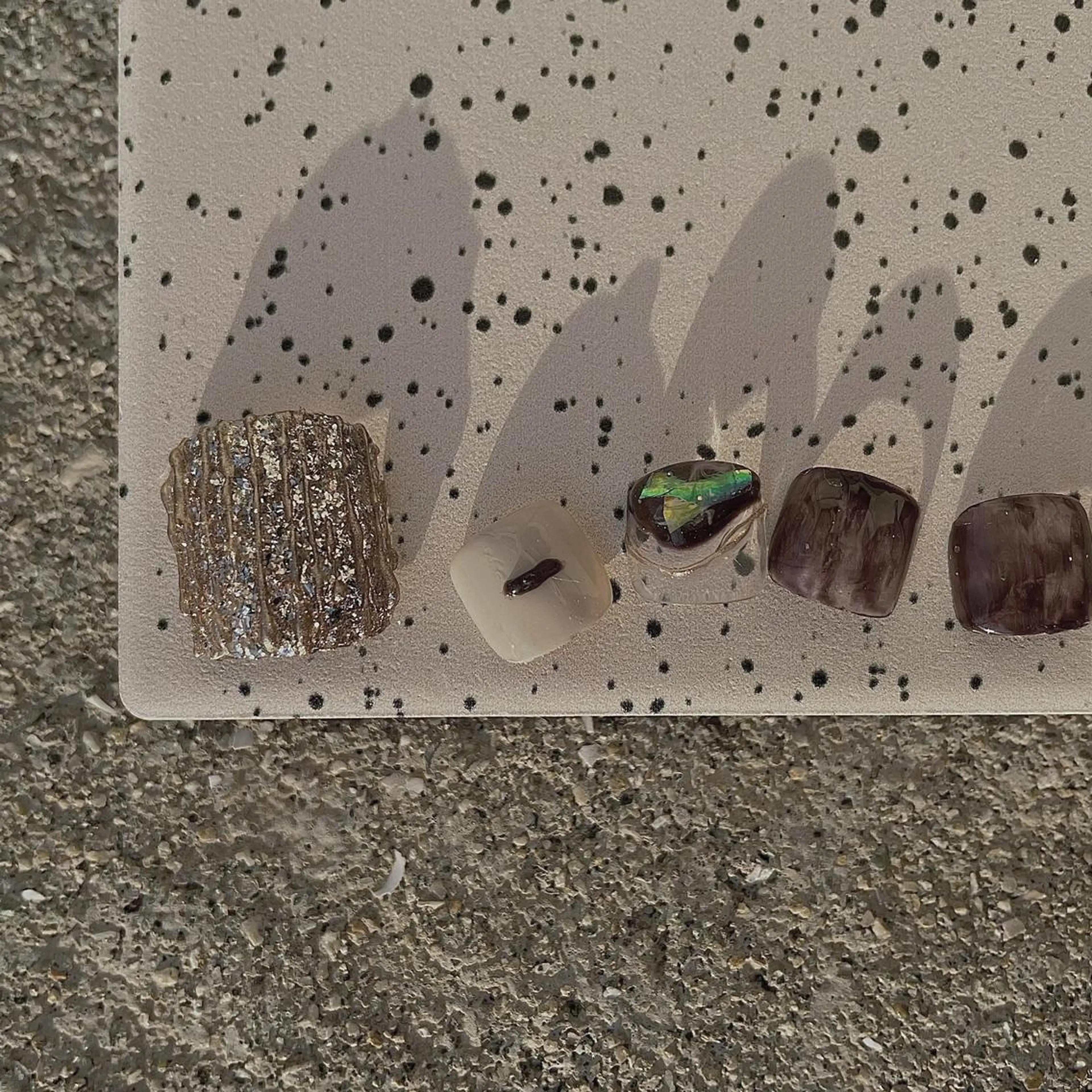 ネイル アートネイル ブラウン マットネイル ミラーネイル ニュアンスネイル ~Liebe~ harukaのネイルデザイン