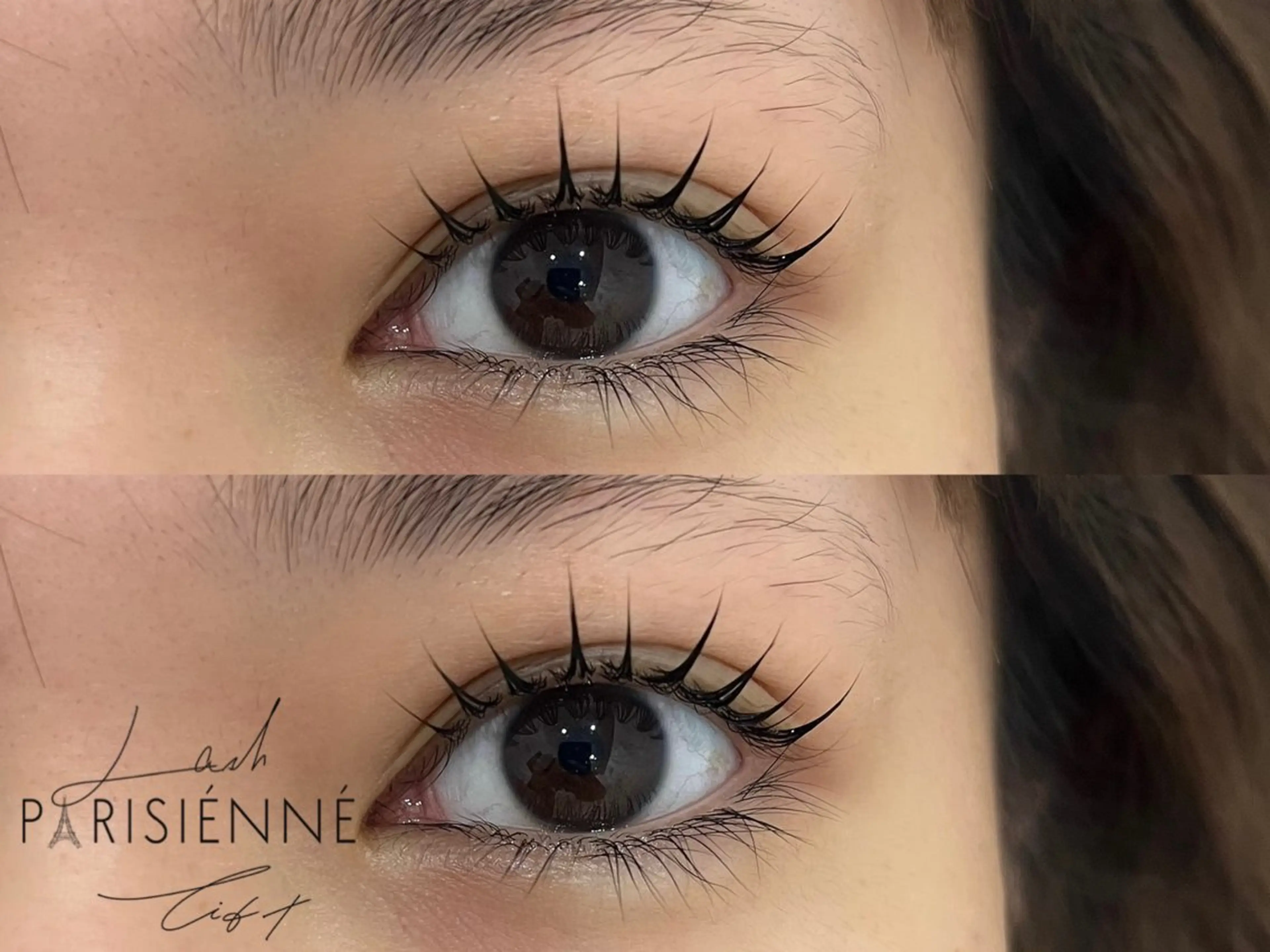 マツエク・マツパ パリジェンヌラッシュリフト MAQUM𖤐 Satsumiのマツエク・マツパデザイン