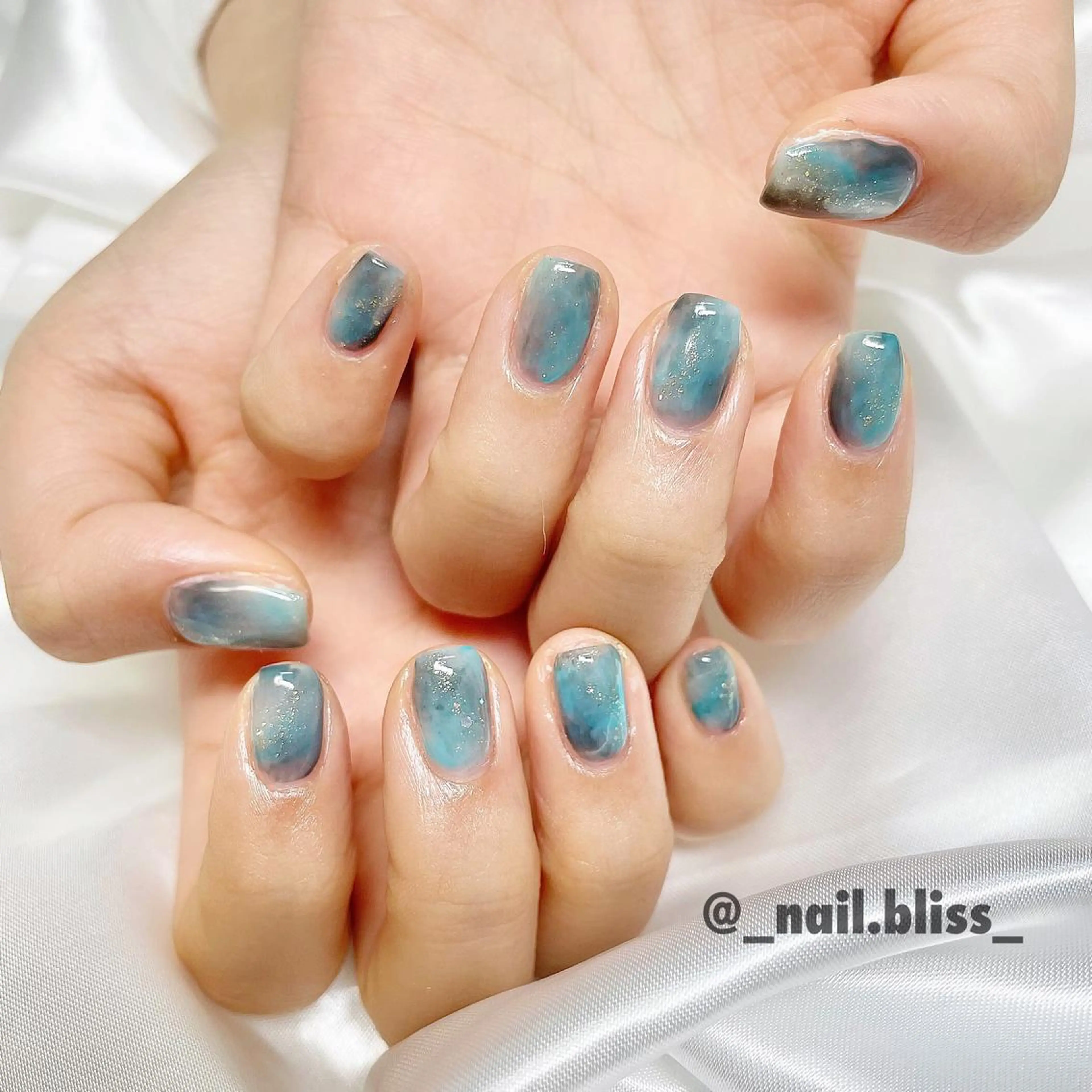 ネイル 大理石ネイル(マーブル) ハンドネイル NAIL BLISSのネイルデザイン