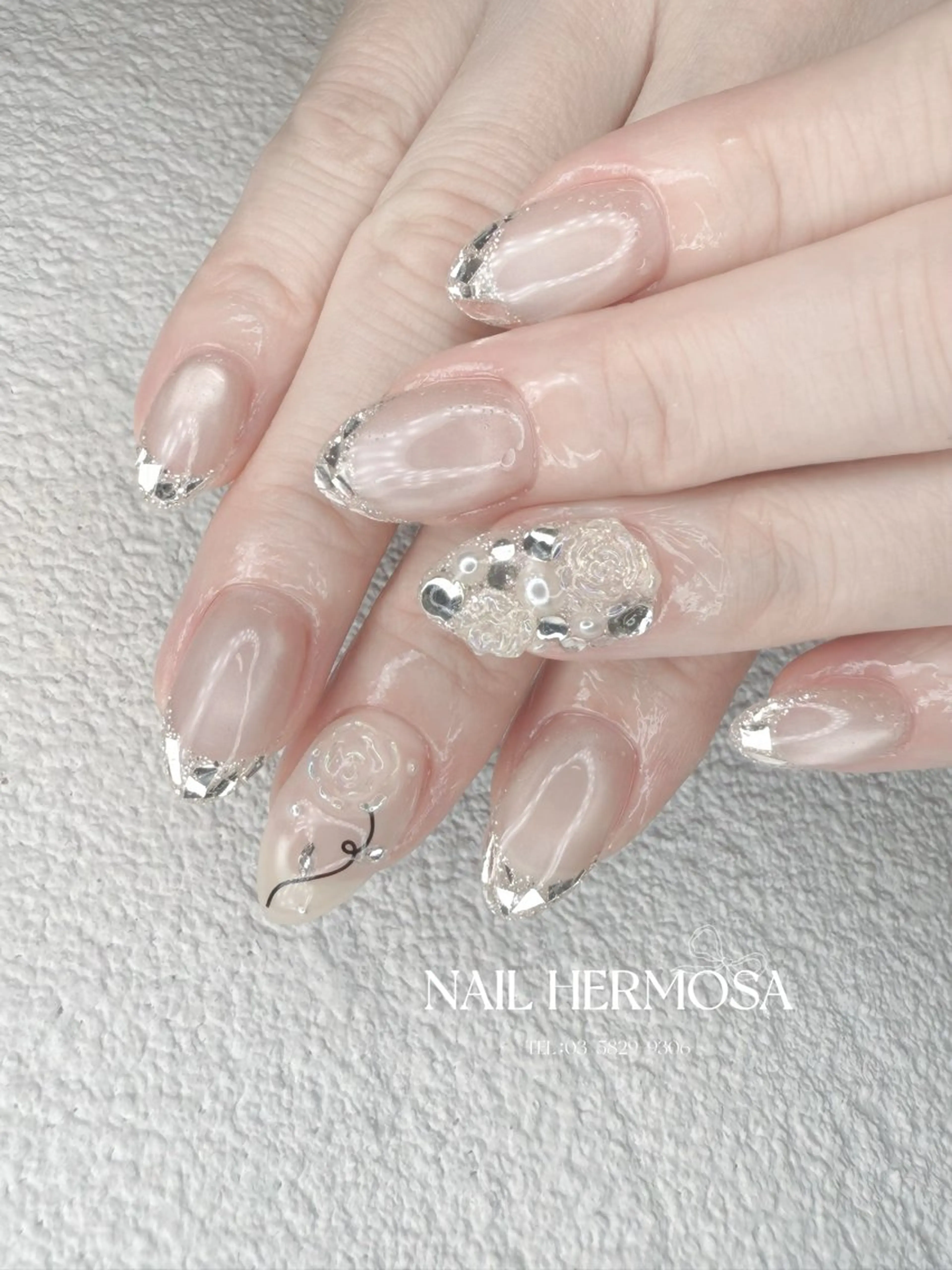 ネイル アートネイル ジェルネイル マグネットネイル 持ち込み ニュアンスネイル ハンドネイル ネイル エルモサのネイルデザイン