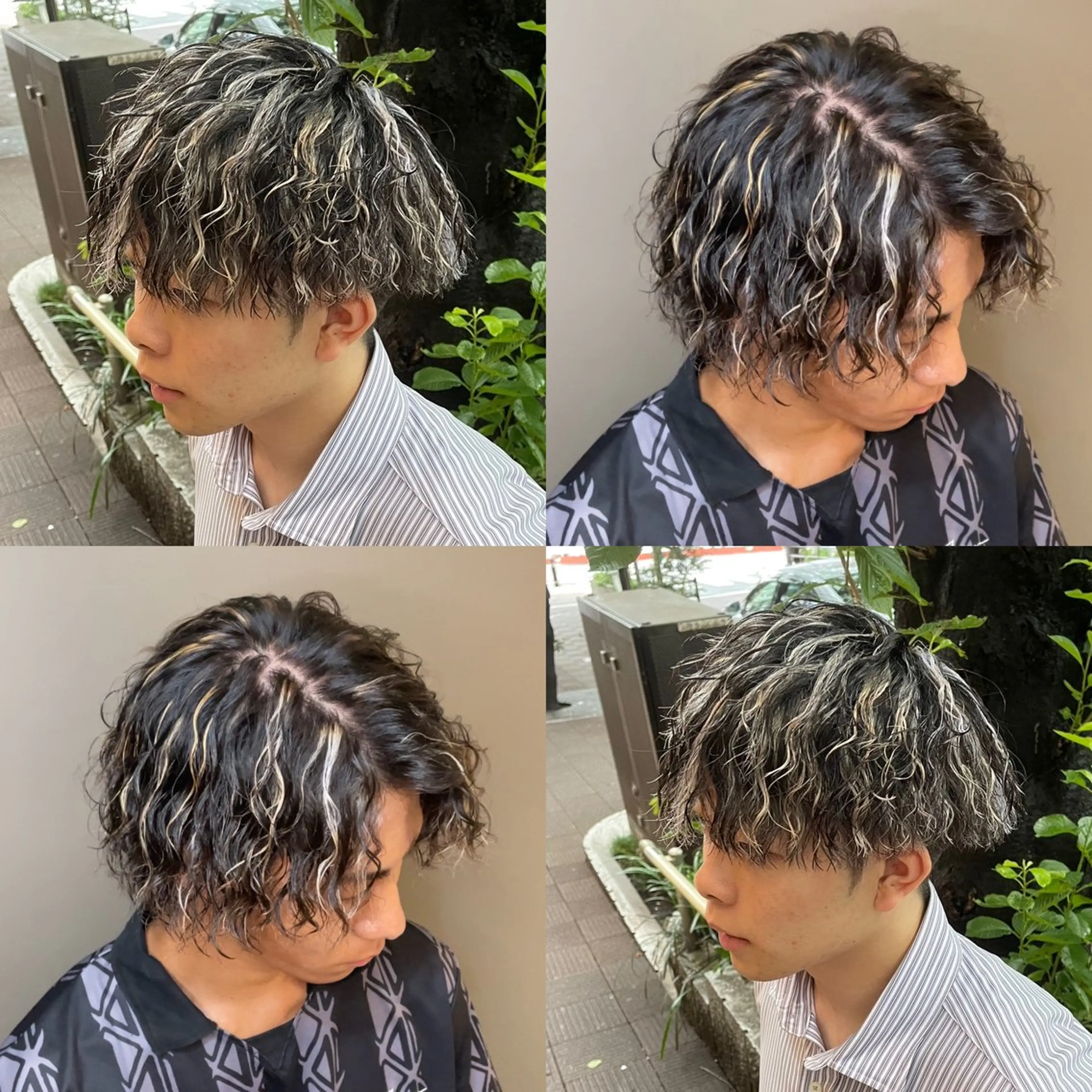 カラー パーマ メンズ メンズメッシュ メッシュ Le'a所属・渋谷/フェード/ 國分 翔のヘアスタイル