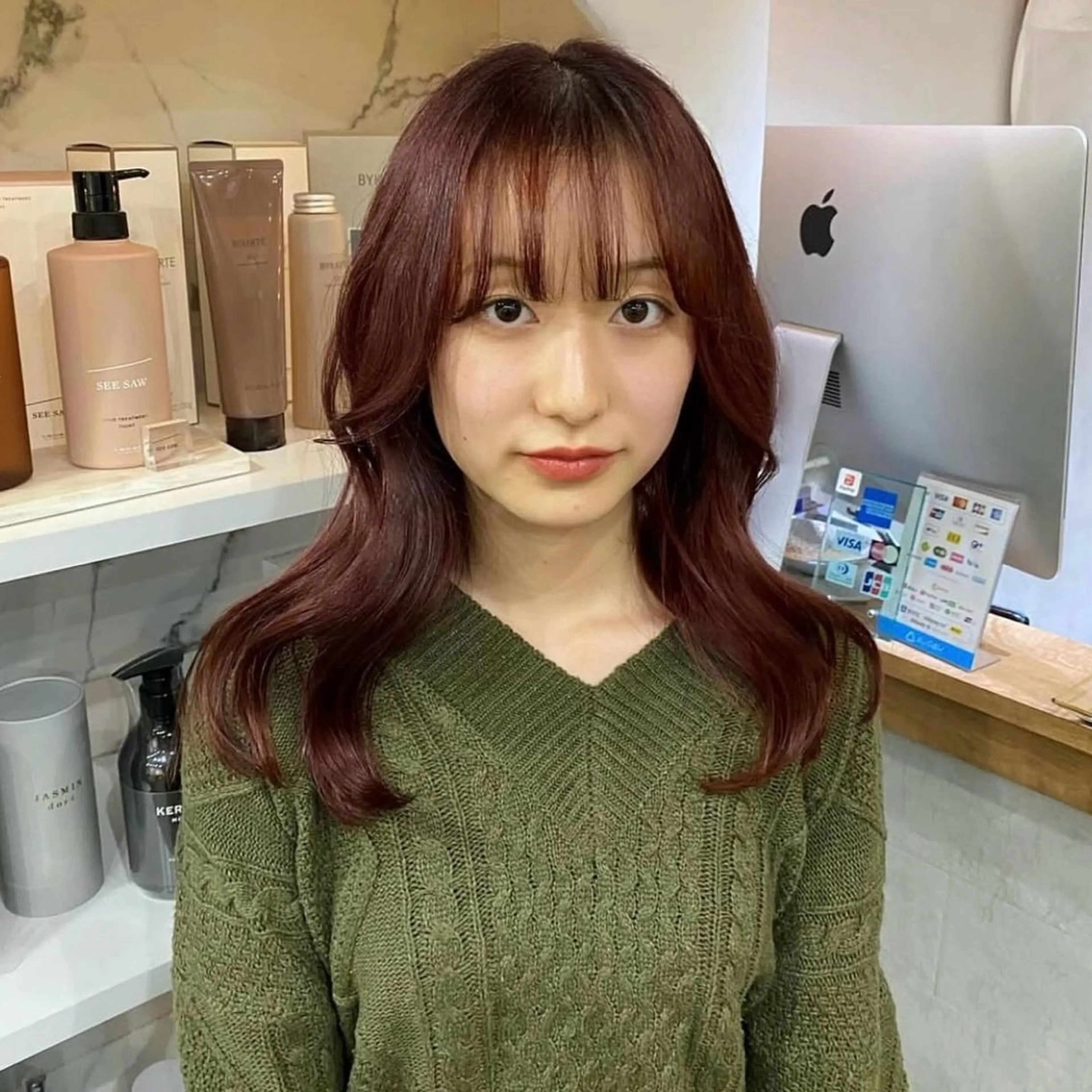 カラー カットモデル୨୧大阪 梅田タカシマリナ♡のヘアスタイル