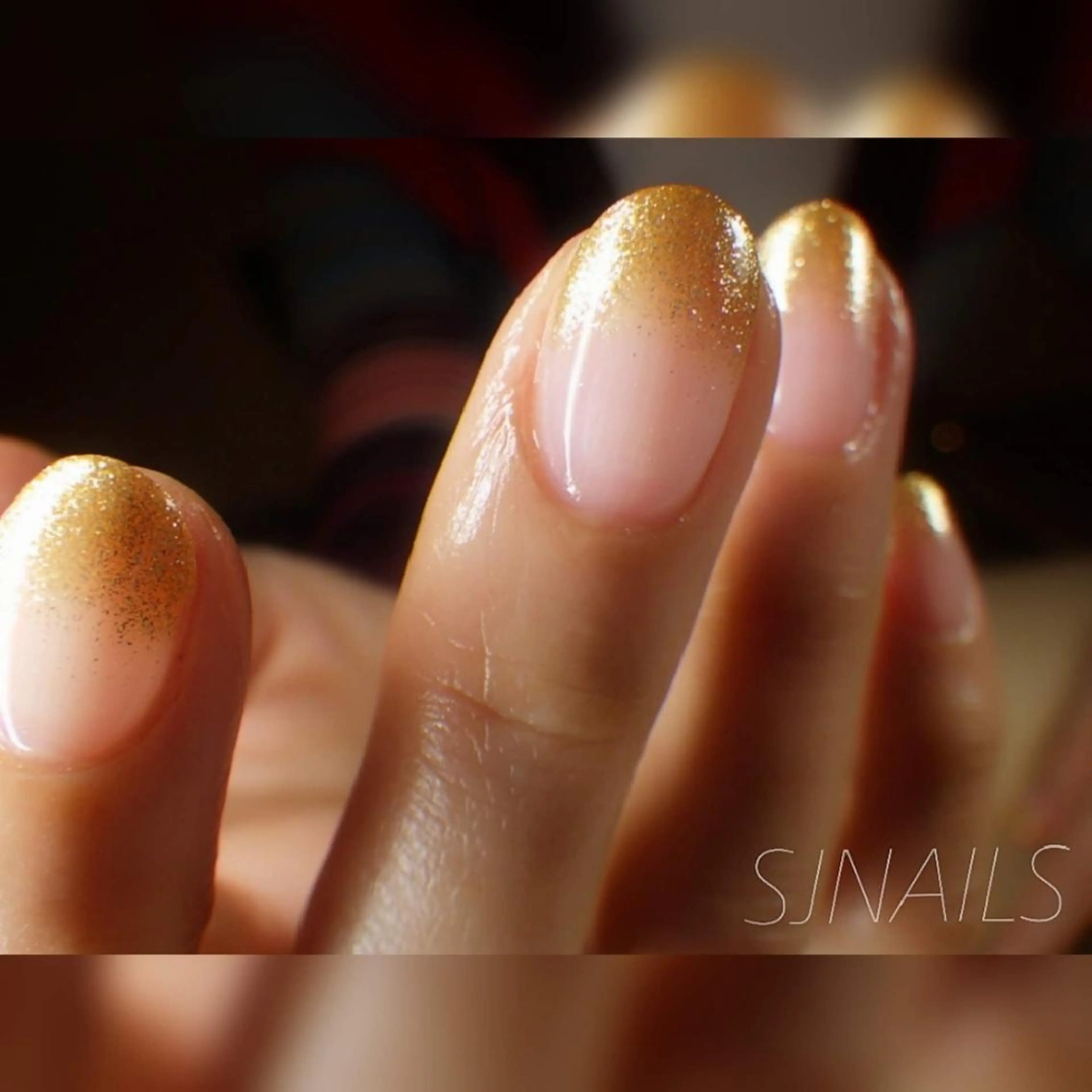 ネイル グラデーション ラメ(グリッター) ラメグラデーション シンプルネイル SJNAILS  GINZAのネイルデザイン