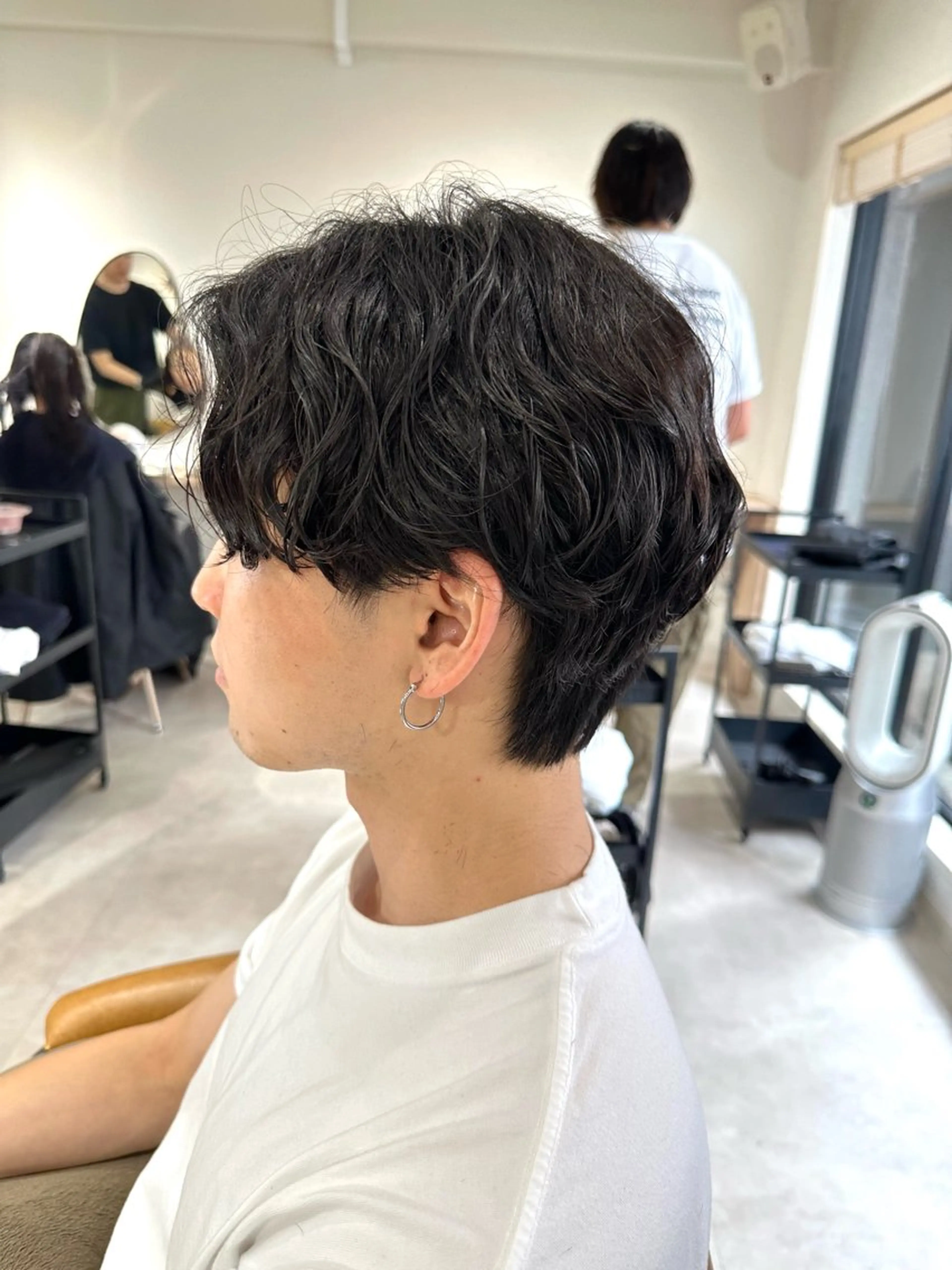 ショート パーマ メンズ センターパート メンズパーマ カット パーマ トリートメント 🎀似合わせカット/ ボブ/佐瀬千枝🎀のヘアスタイル